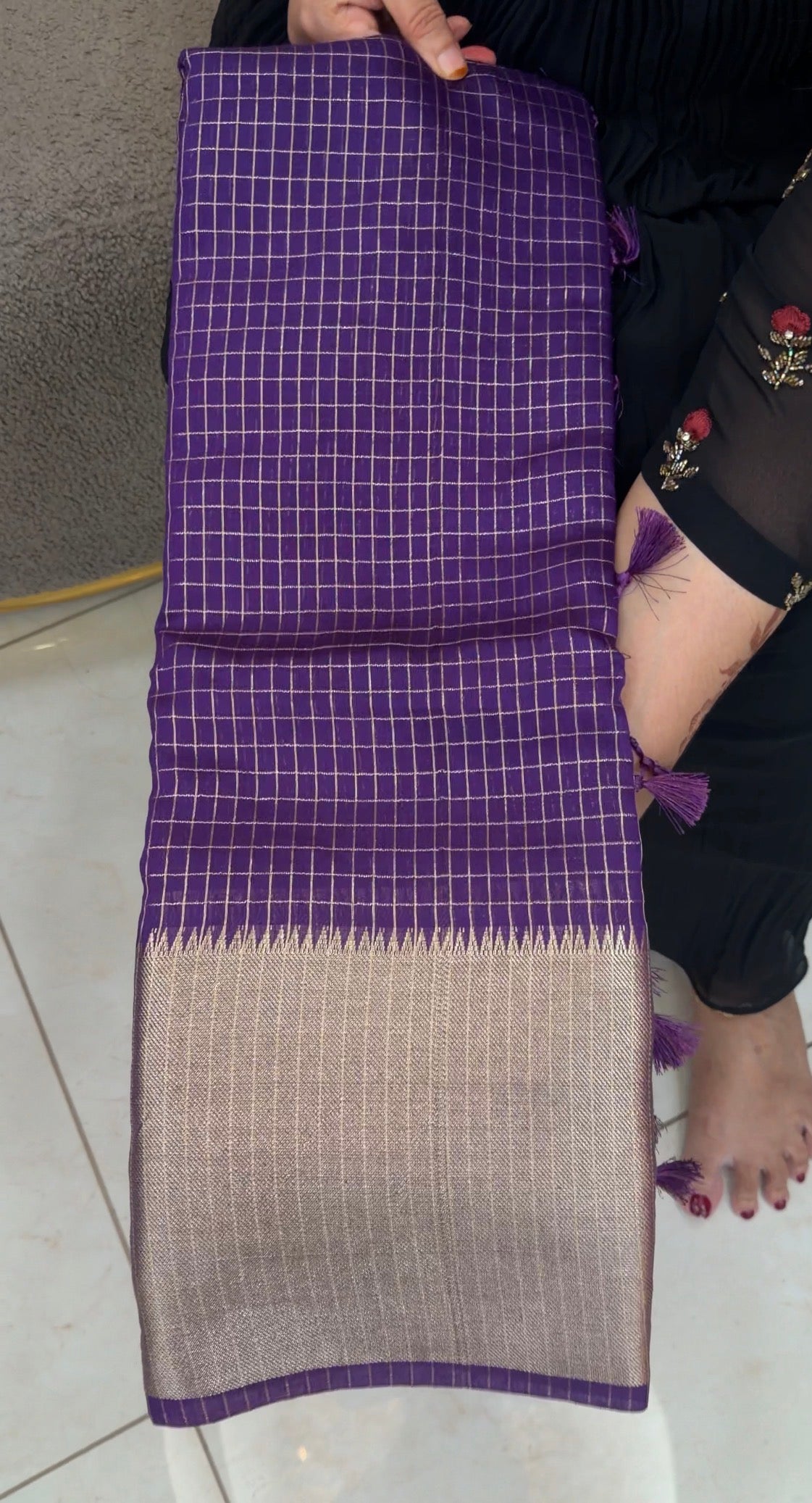 SEMI BANARASI SAREES - IHA 33151