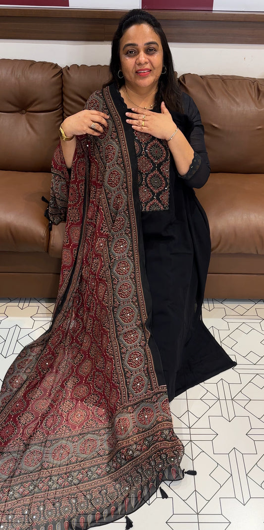 FORWARD FAUX GEORGETTE UNSTITCHED SALWAR SUITS - IHA 27910