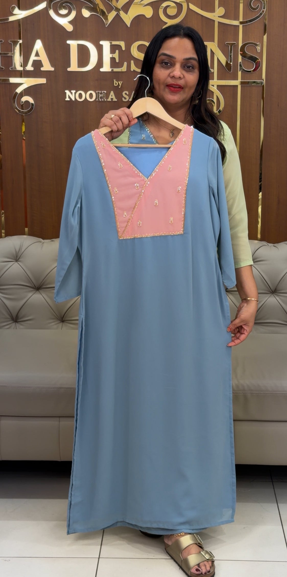 IHA'S IN-HOUSE HAND WORKED SLITTED TOPS - IHA 33544