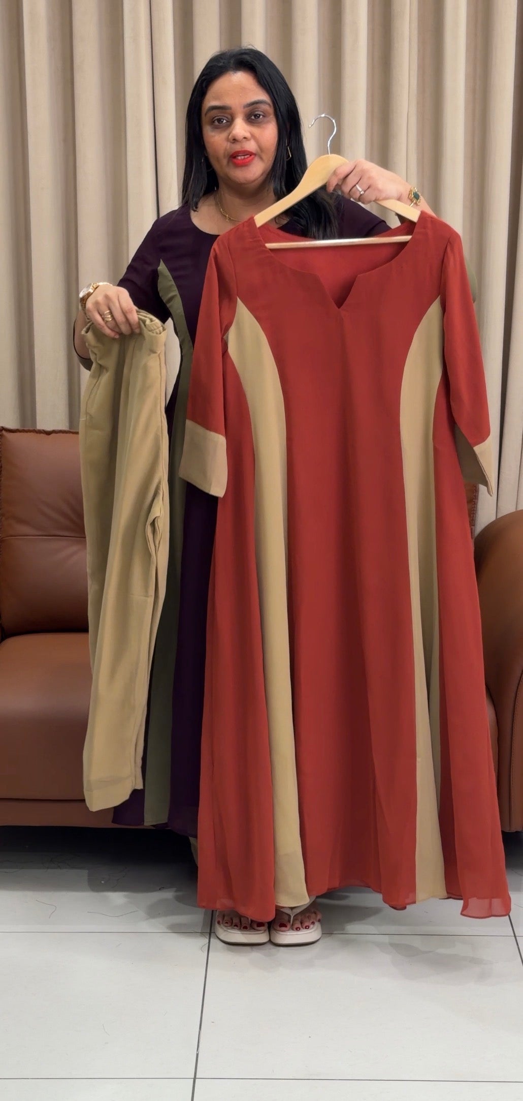 IHA'S IN-HOUSE GEORGETTE ALINE TOPS - IHA 33592