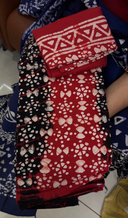 BATIK PRINTED UNSTITCHED SALWAR SUITS - IHA 35203