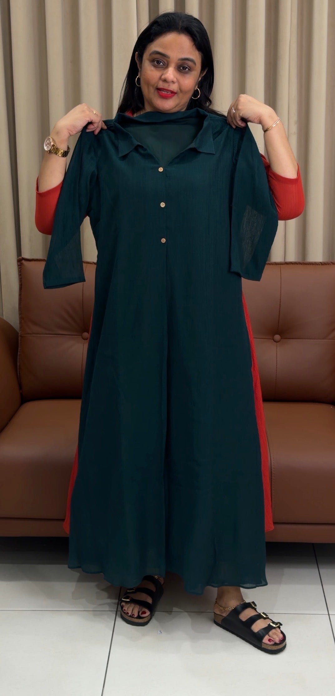 IHA'S IN-HOUSE MUL CRUSH TUNIC TOPS - IHA 33936