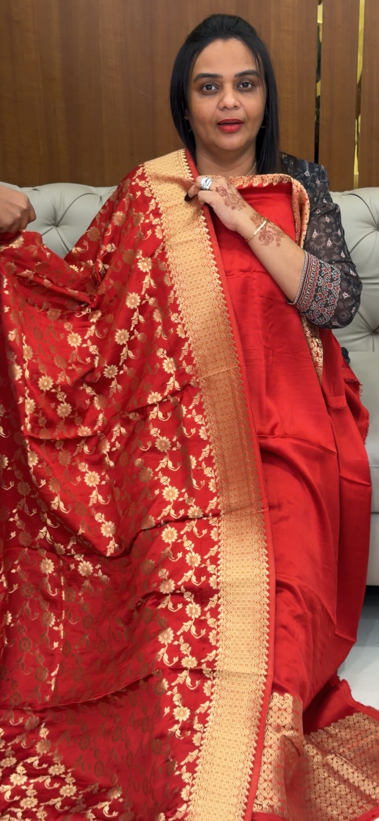 BANARASI UNSTITCHED SALWAR SUITS - IHA 31422