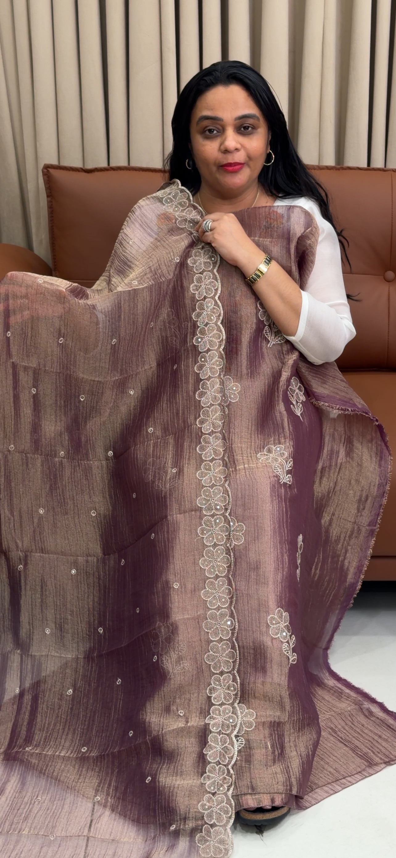 CRUSHED BANARASI UNSTITCHED SALWAR SUITS - IHA 34890