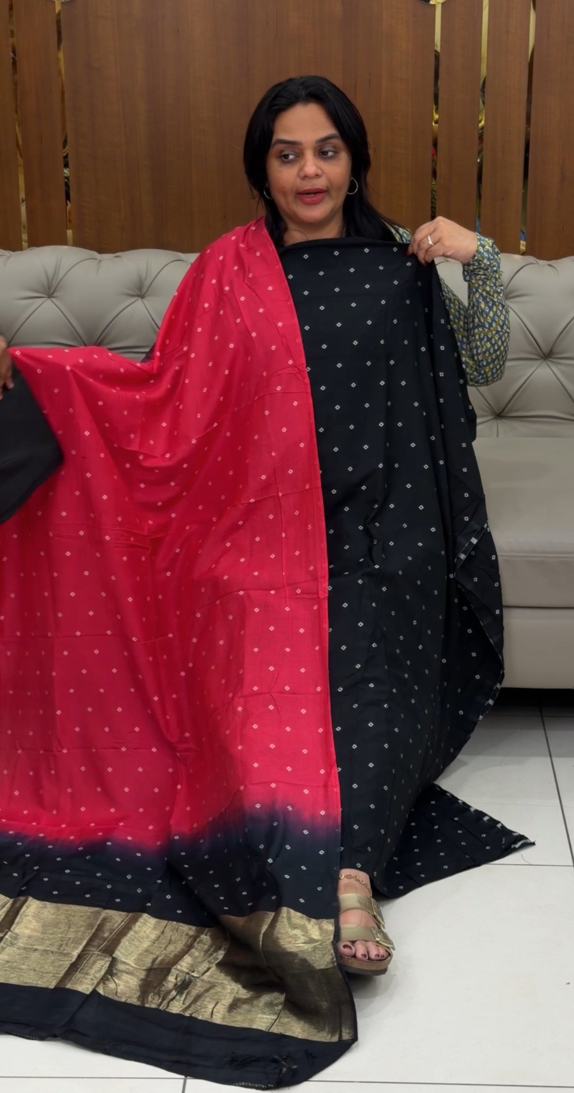 MUL CHANDERI UNSTITCHED SALWAR SUITS - IHA 30546