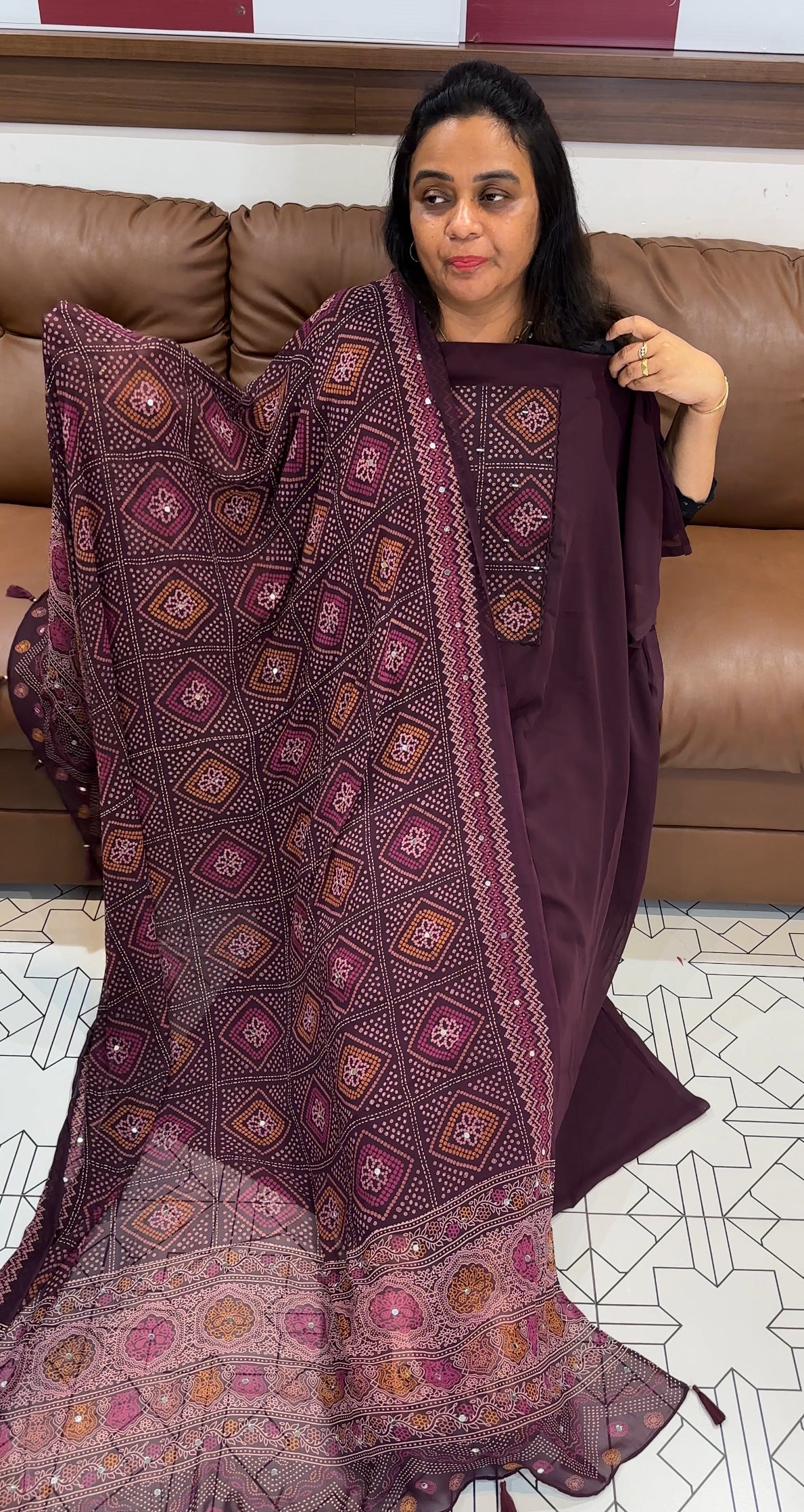 FAUX GEORGETTE UNSTITCHED SALWAR SUITS - IHA 27969