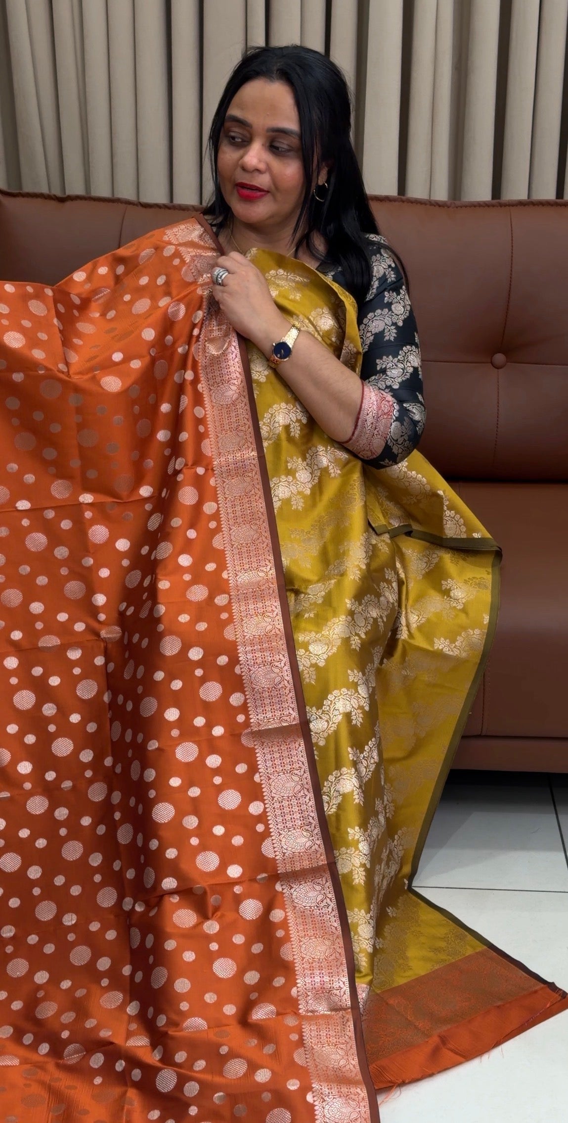 SEMI BANARASI UNSTITCHED SALWAR SUITS - IHA 34672
