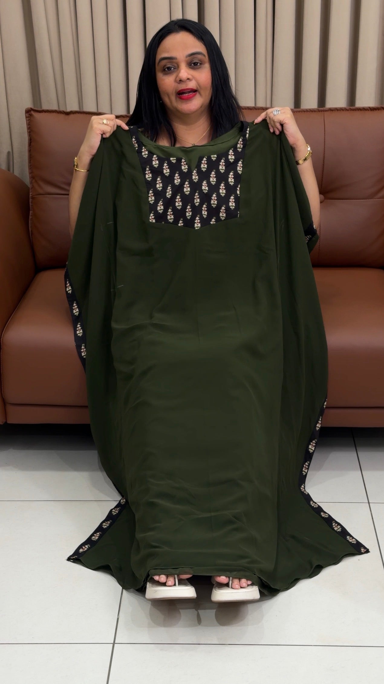 IHA'S IN-HOUSE GEORGETTE KAFTAN TOPS - IHA 34747