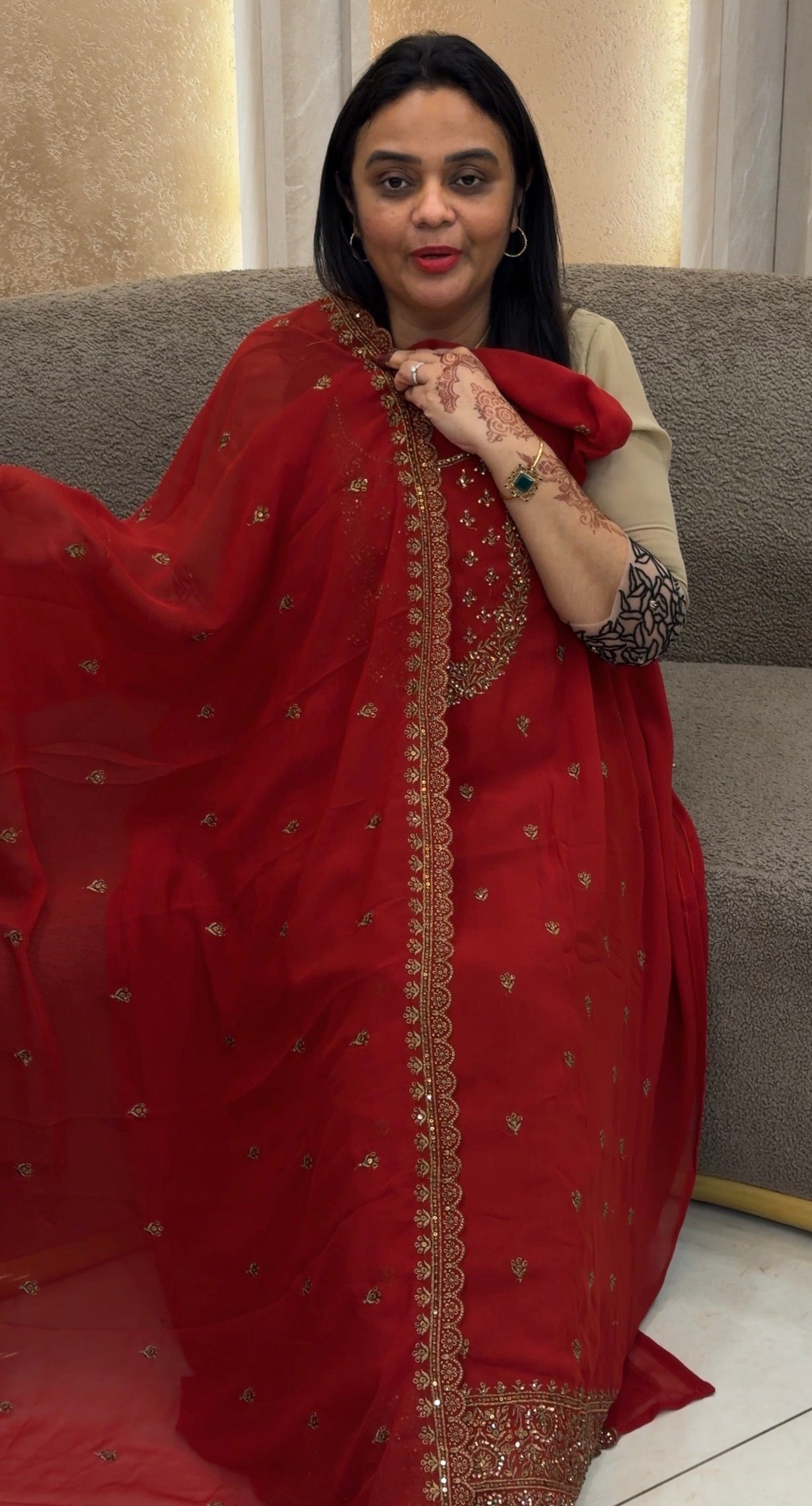 FAUX GEORGETTE UNSTITCHED SALWAR SUITS - IHA 32997