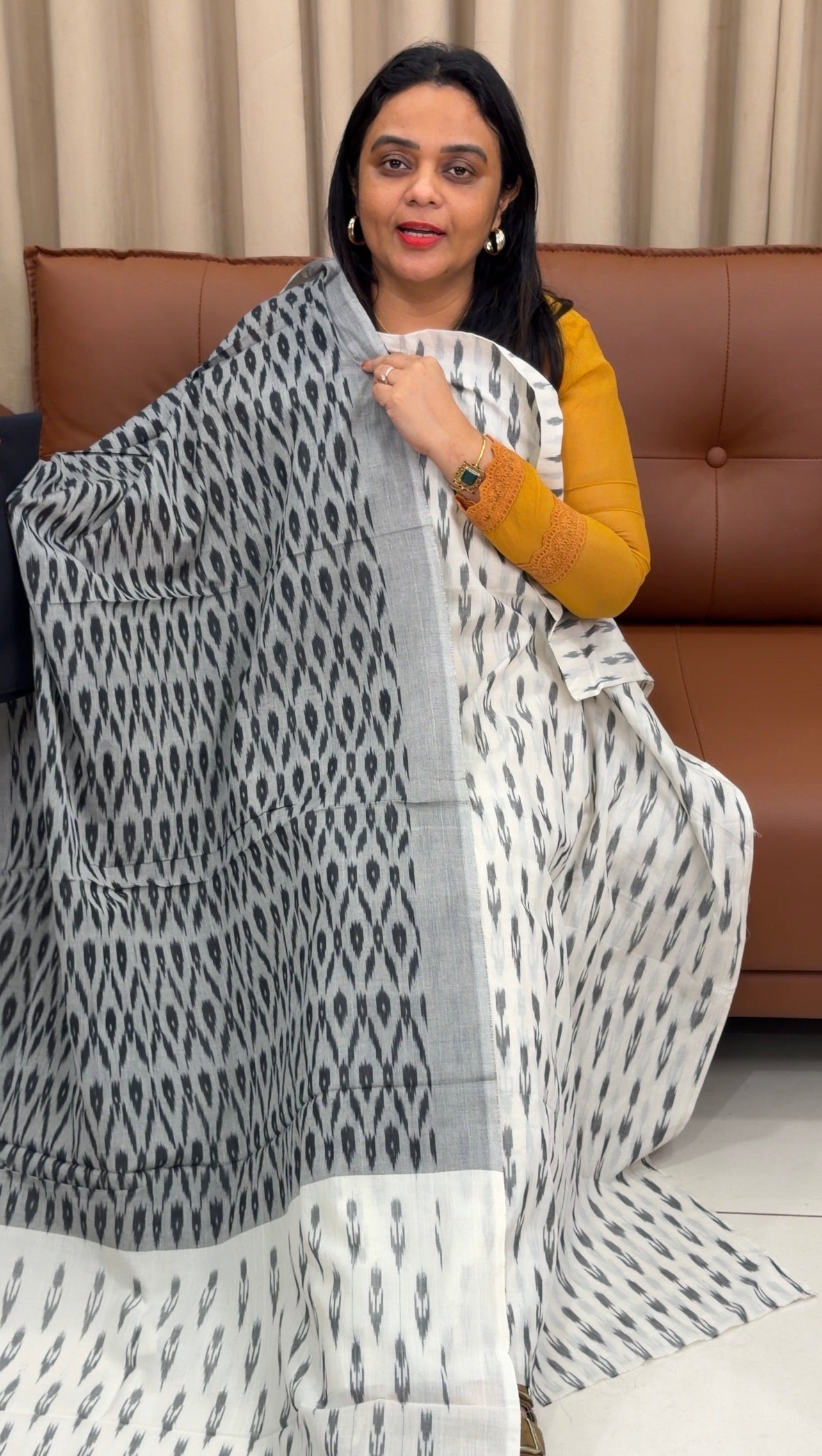 SILK IKAT UNSTITCHED SALWAR SUITS - IHA 33470