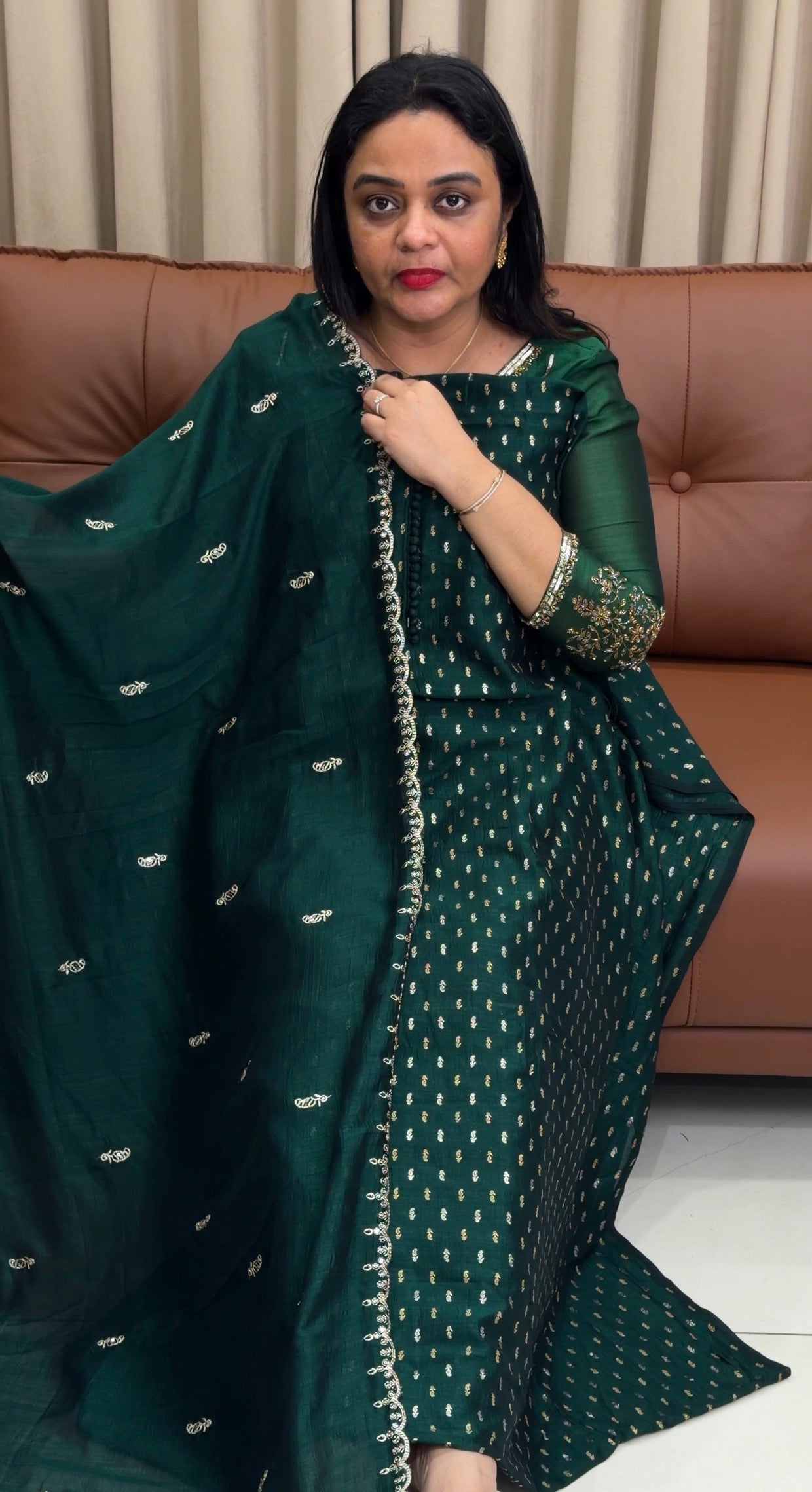 SEMI RAW SILK UNSTITCHED SALWAR SUITS - IHA 33828