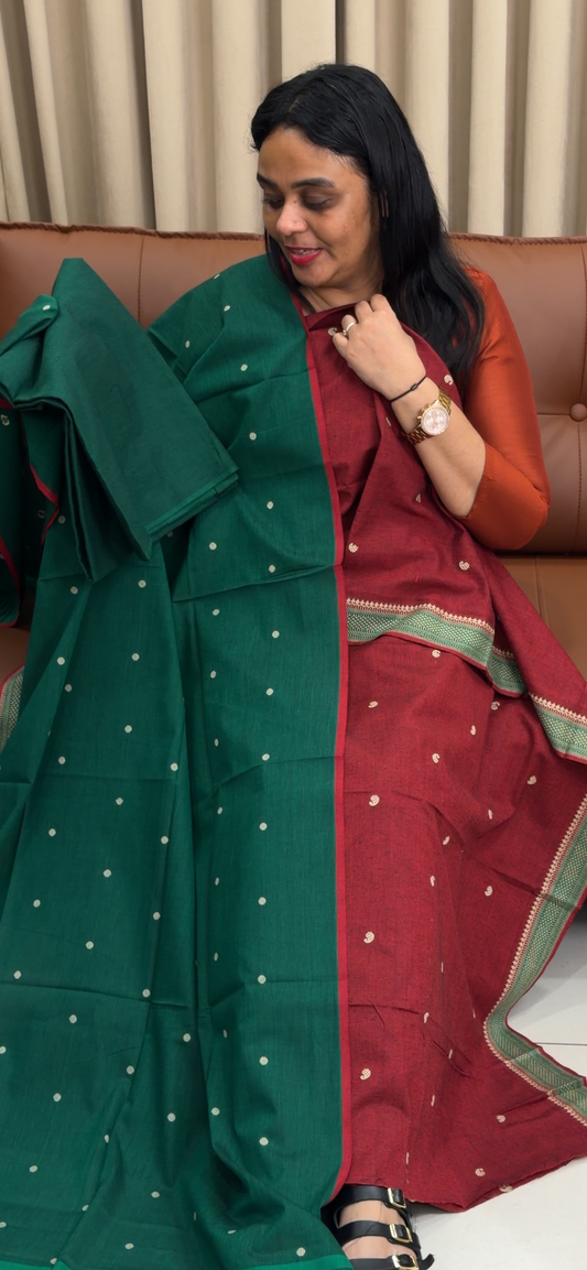 HANDLOOM UNSTITCHED SALWAR SUITS - IHA 34327