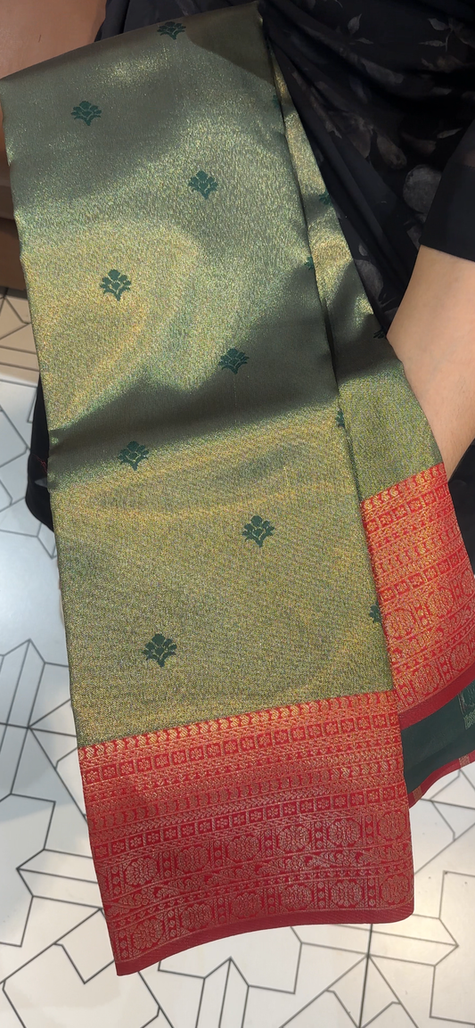 SEMI TISSUE SAREES - IHA 35165