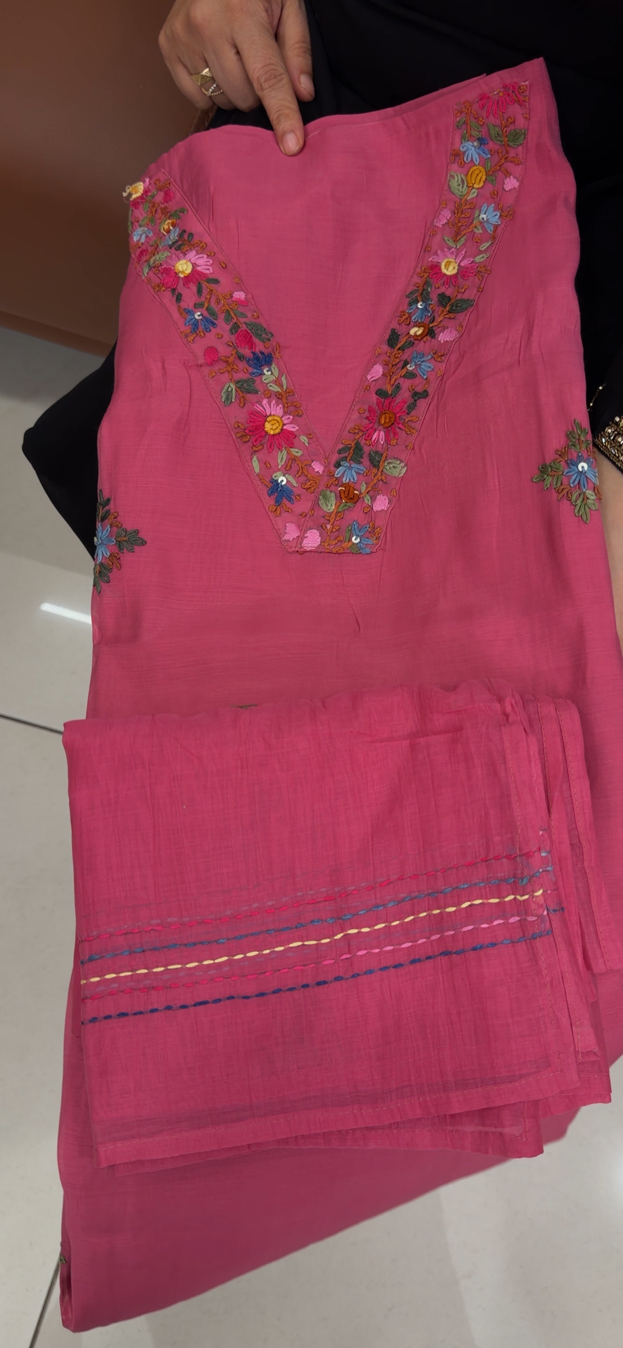 MALAI CHANDERI UNSTITCHED SALWAR SUITS - IHA 34631