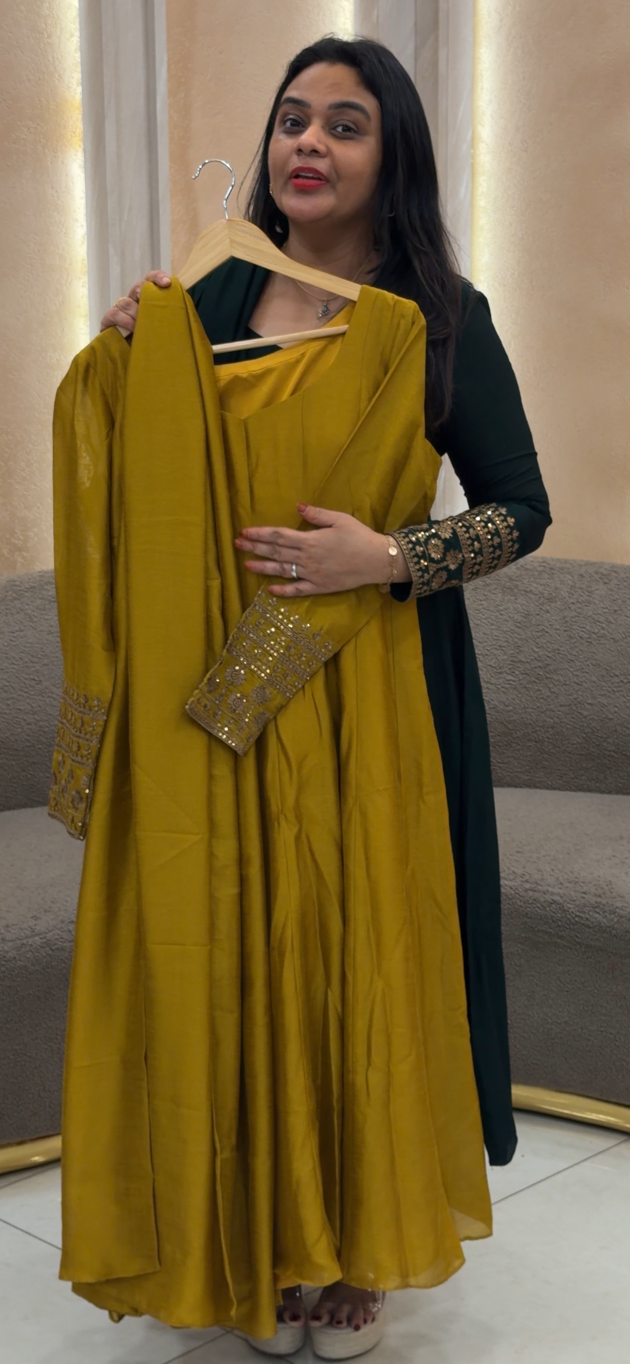 IHA'S IN-HOUSE ANARKALI TOP AND DUPATTA - IHA 33195