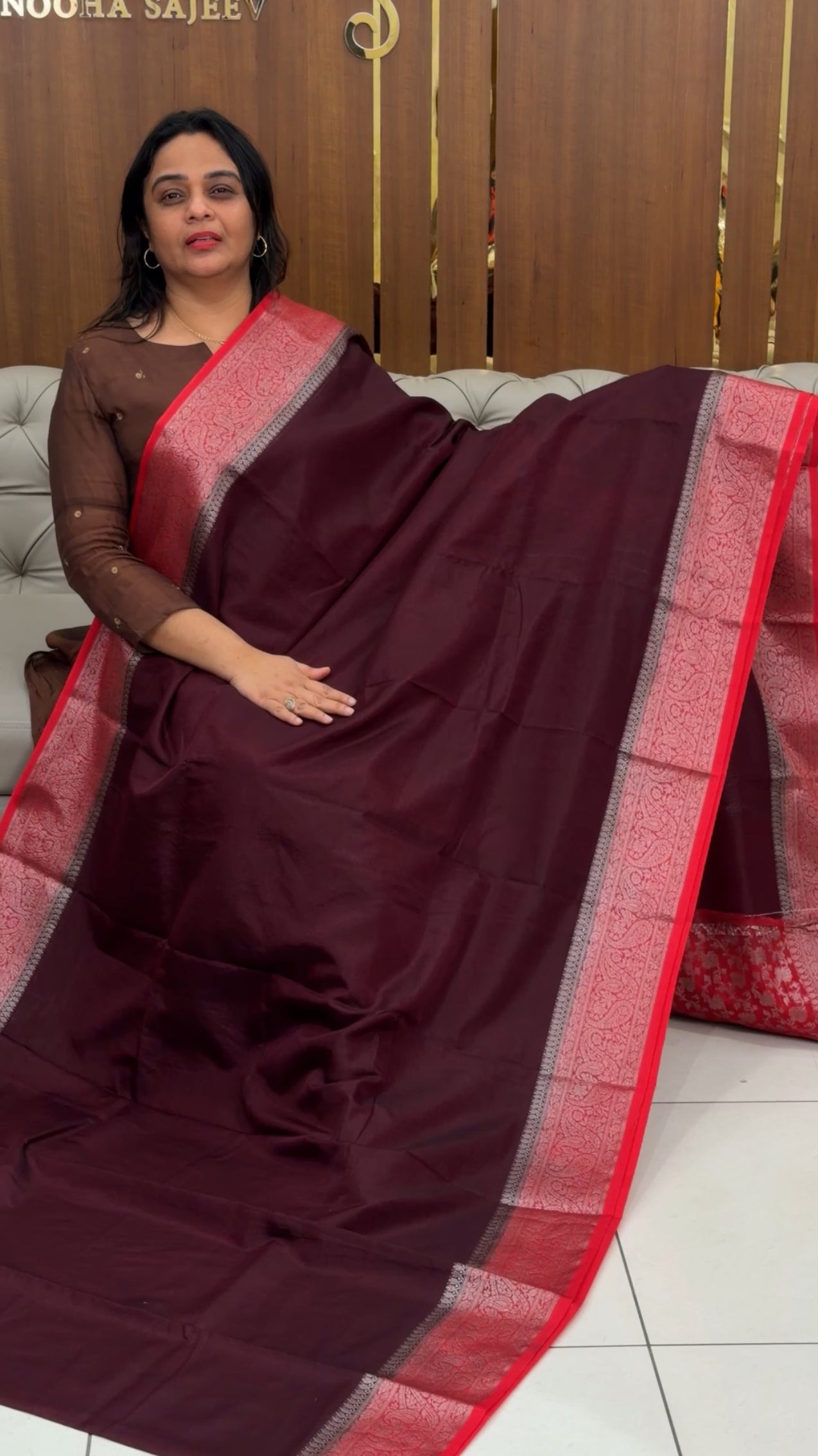 SEMI BANARASI SAREES - IHA 29279