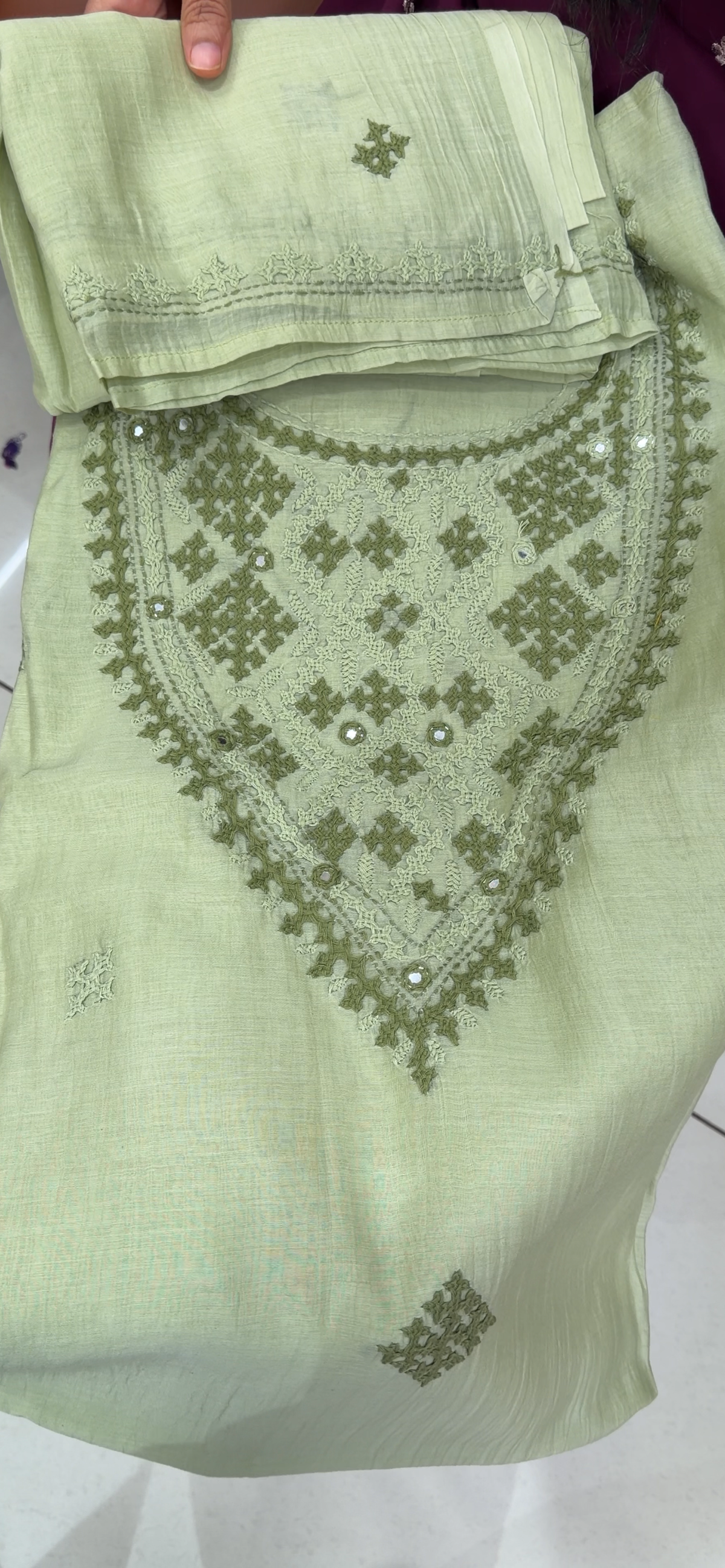 MALAI CHANDERI UNSTITCHED SALWAR SUITS - IHA 35808