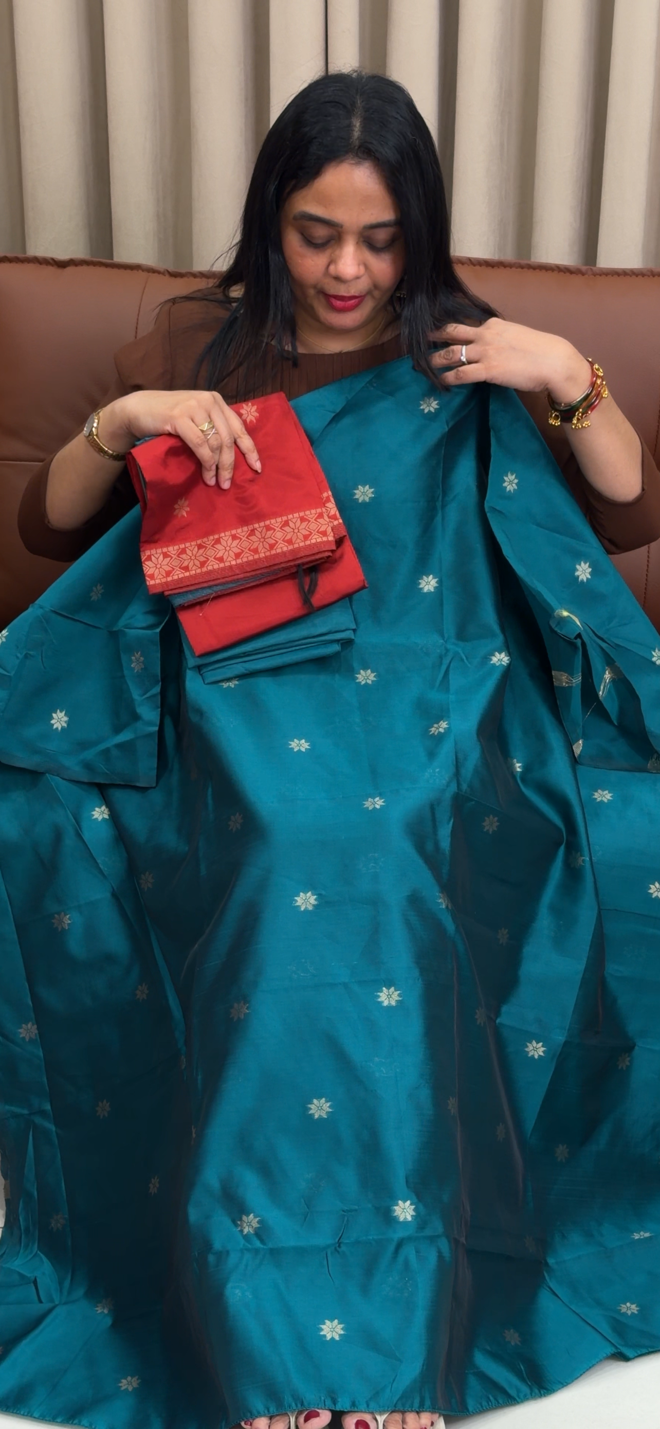 SEMI SILK UNSTITCHED SALWAR SUITS - IHA 33852