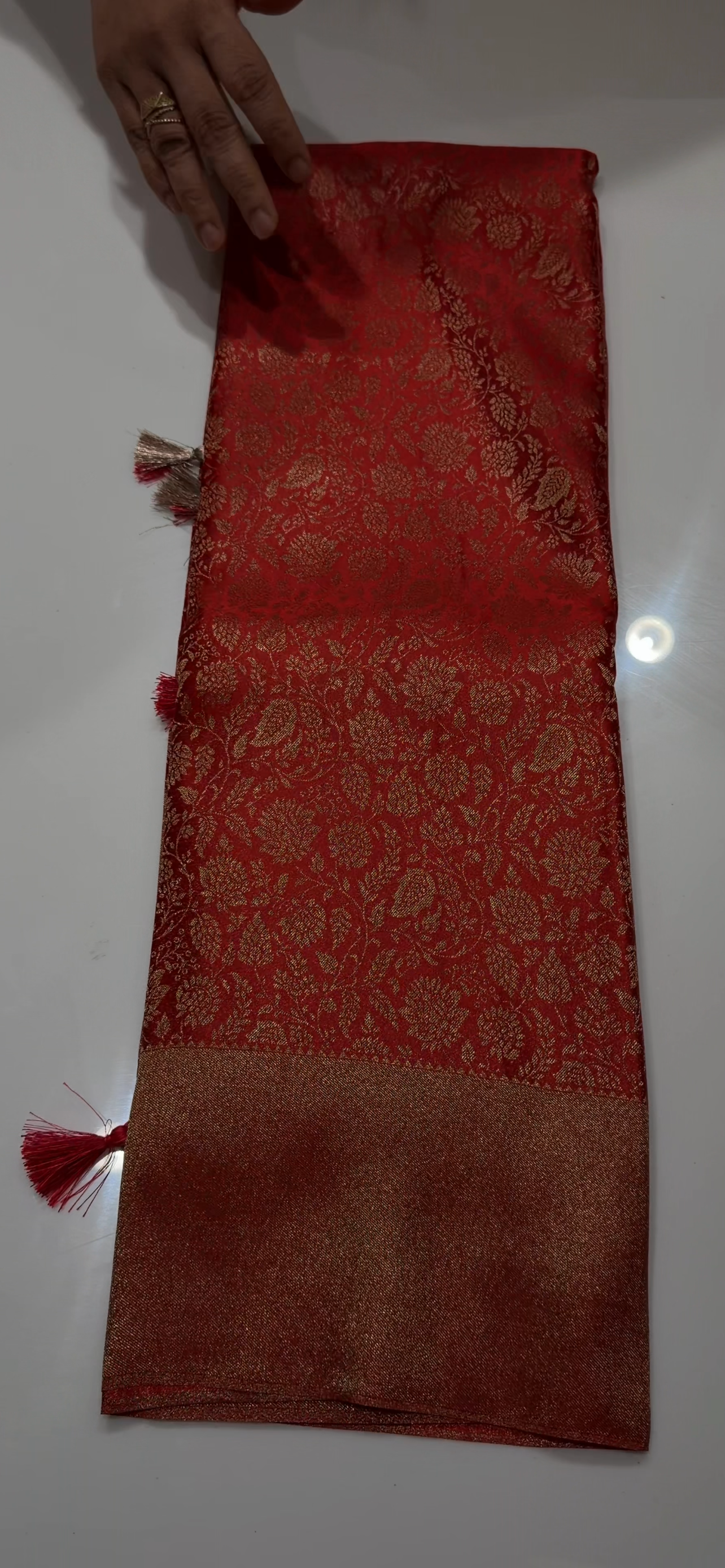 SEMI BROCADE SAREES - IHA 34536