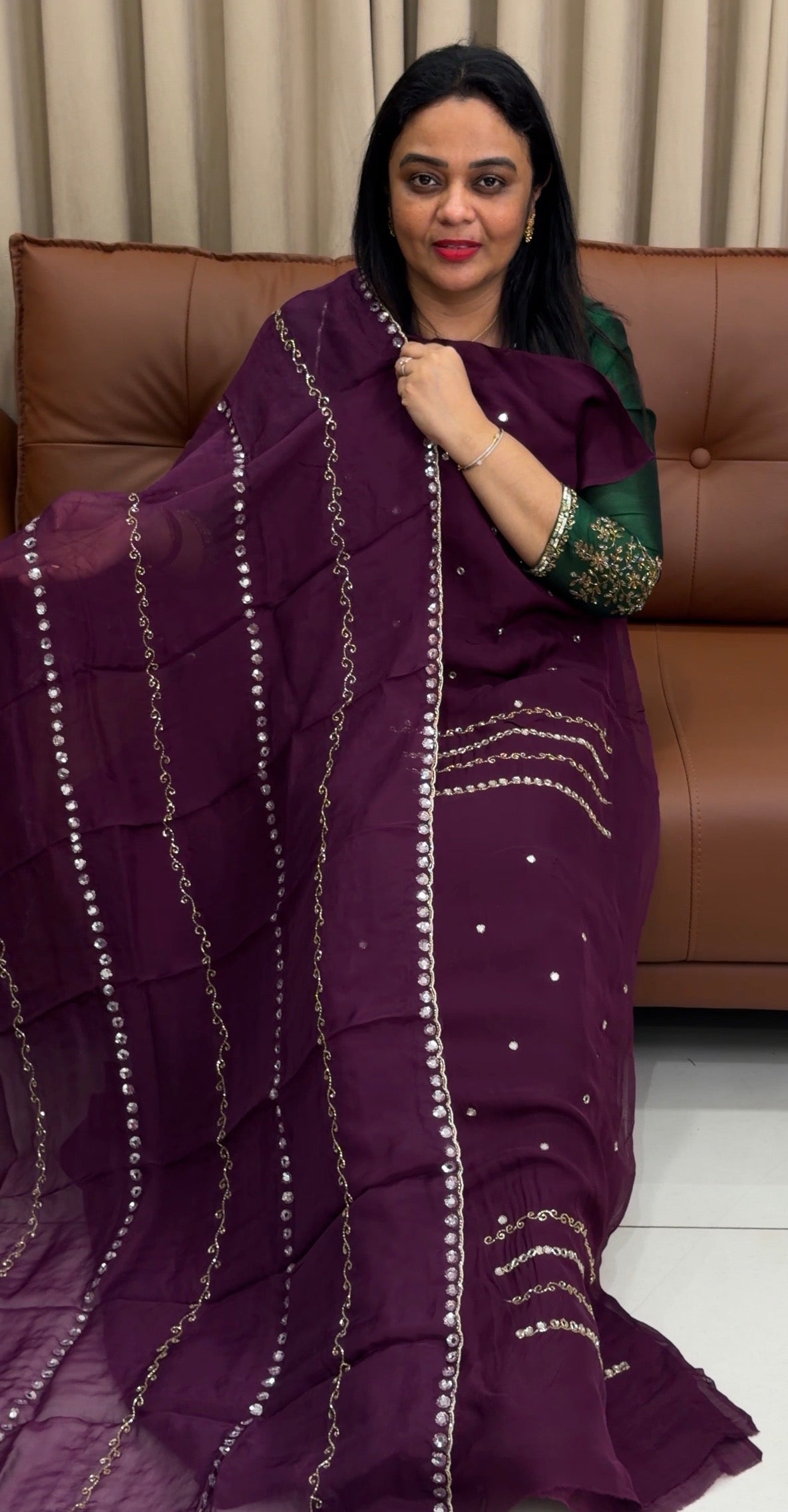 VISCOSE ORGANZA UNSTITCHED SALWAR SUITS - IHA 33827