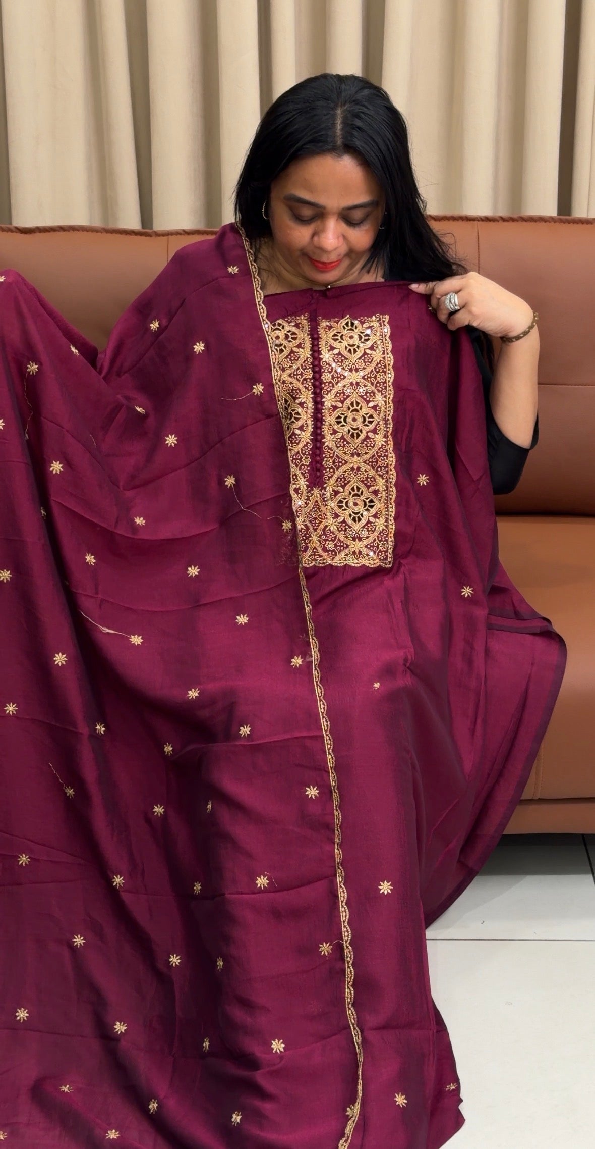 SEMI RAW SILK UNSTICHED SALWAR SUITS - IHA 35207