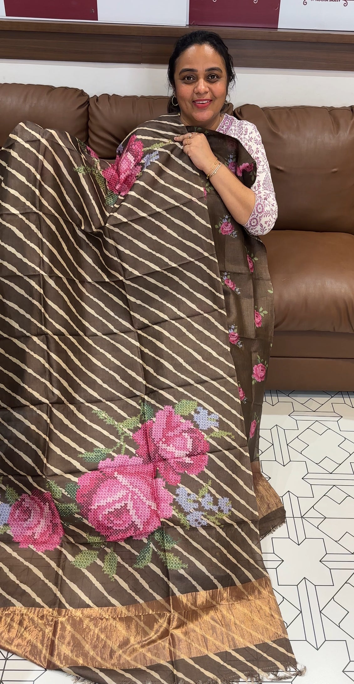 PRINTED TUSSUR UNSTITCHED SALWAR SUITS - IHA 26430