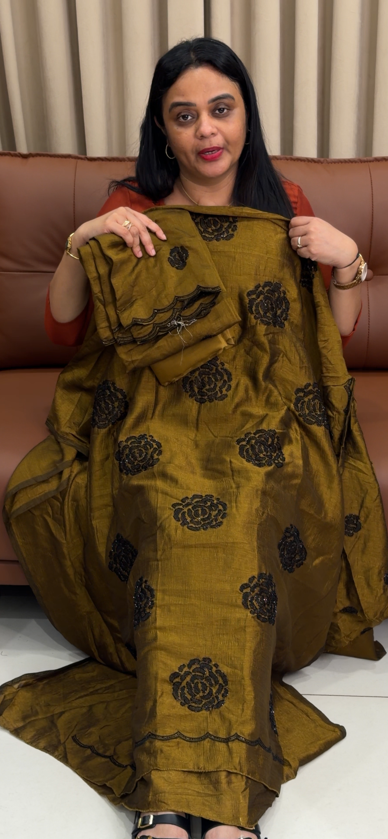 SEMI RAW SILK UNSTITCHED SALWAR SUITS - IHA 34315