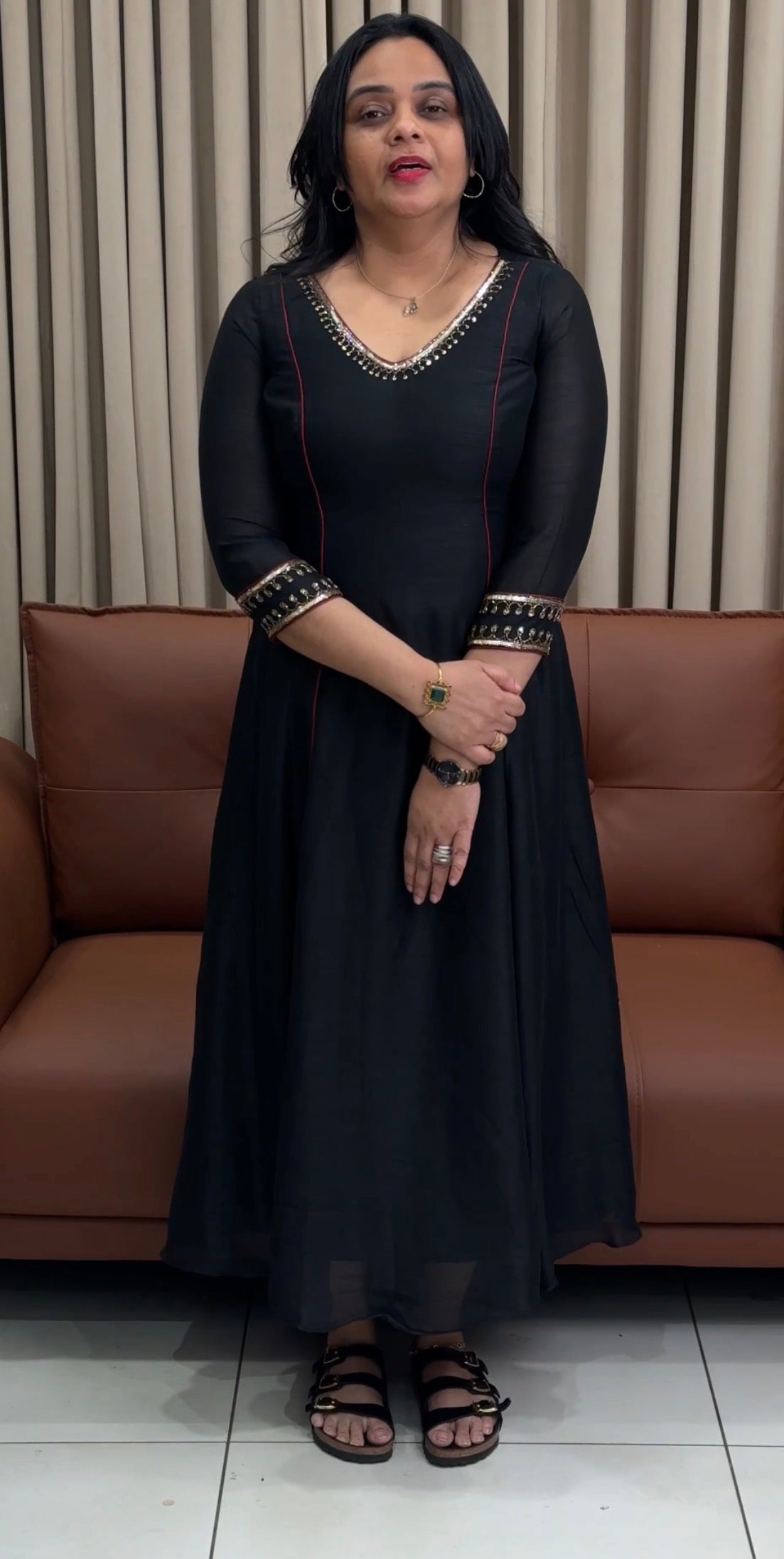 IHA'S IN-HOUSE SEMI RAW SILK ALINE TOPS - IHA 35025