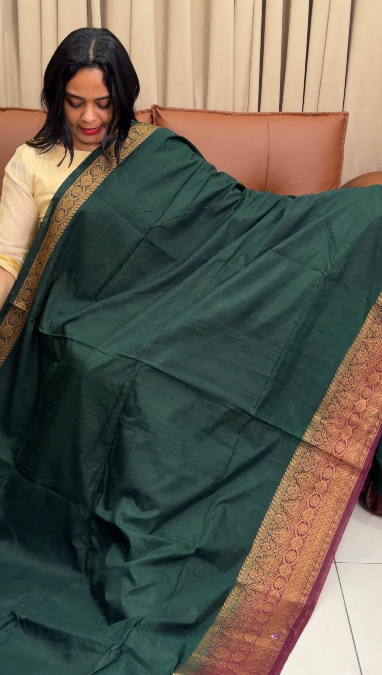 SEMI DUPION SAREES - IHA 33778