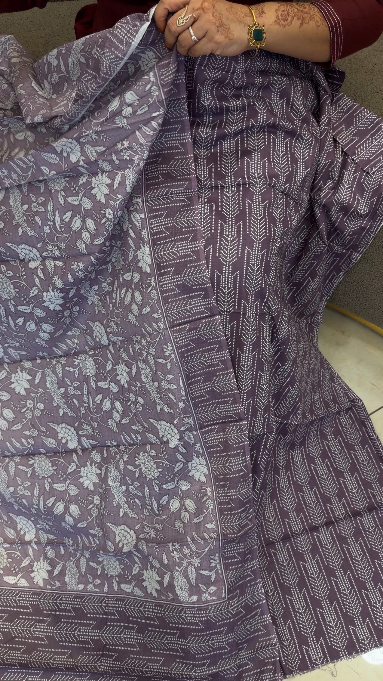 COTTON PRINTED UNSTITCHED SALWAR SUITS - IHA 33149
