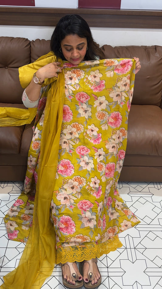 TISSUE UNSTITCHED SALWAR SUITS - IHA 26479