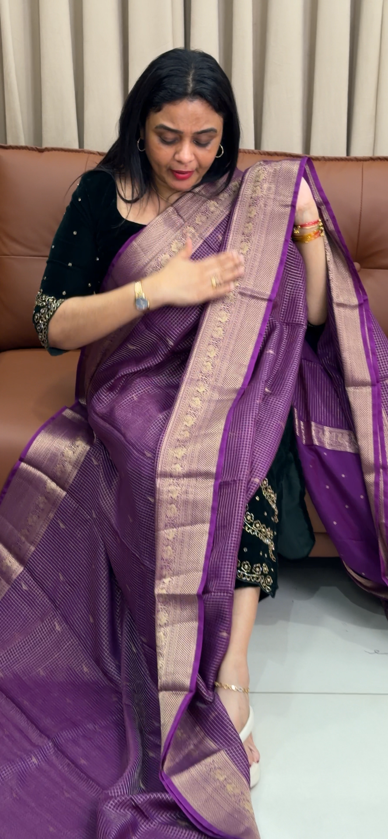SEMI BANARASI SAREES - IHA 33927