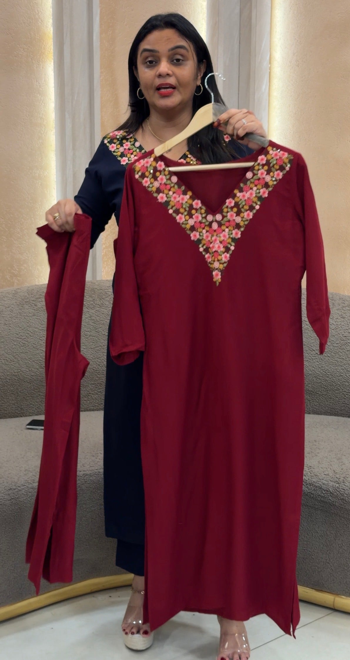 IHA'S IN-HOUSE RAYON TOP AND BOTTOM - IHA 32949