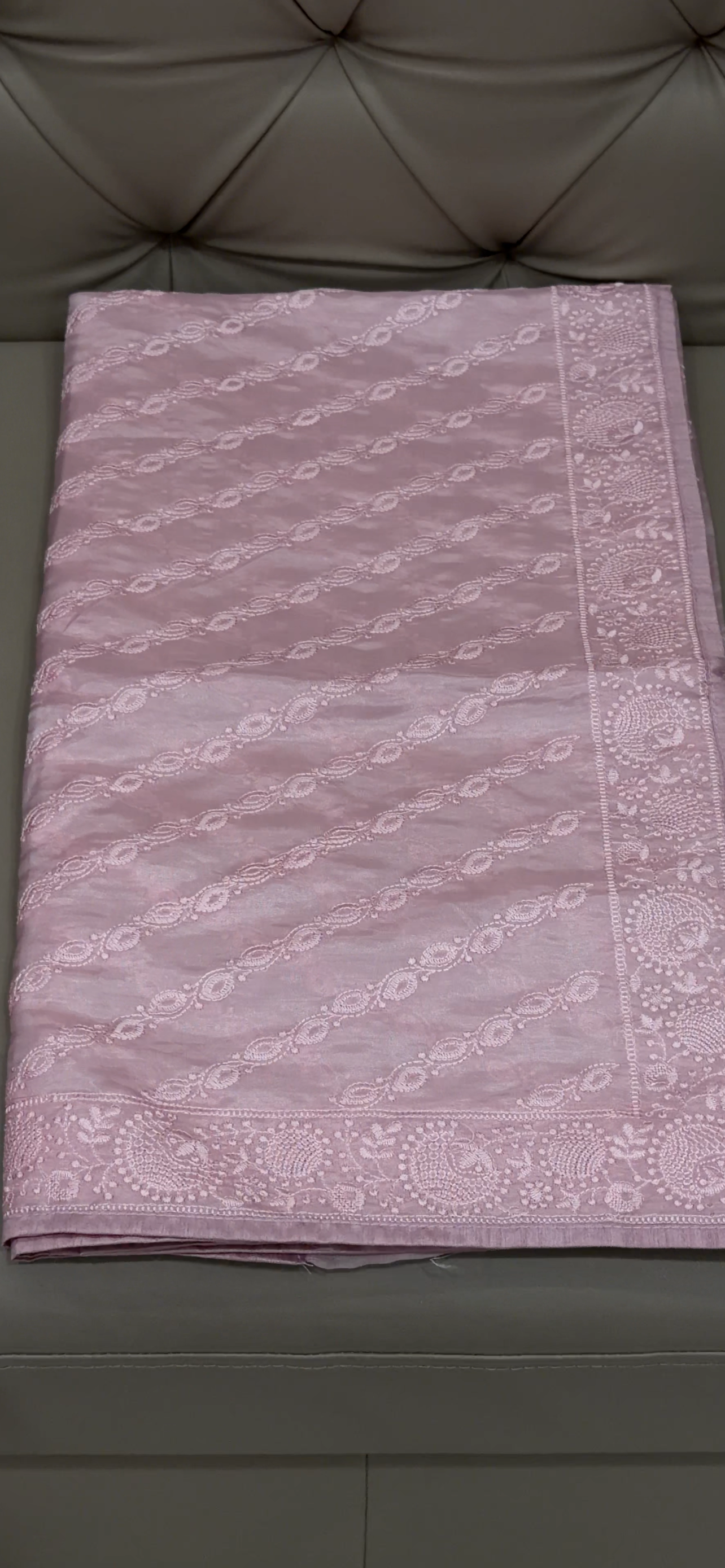 ORGANZA CHIKANKARI SAREES - IHA 28849