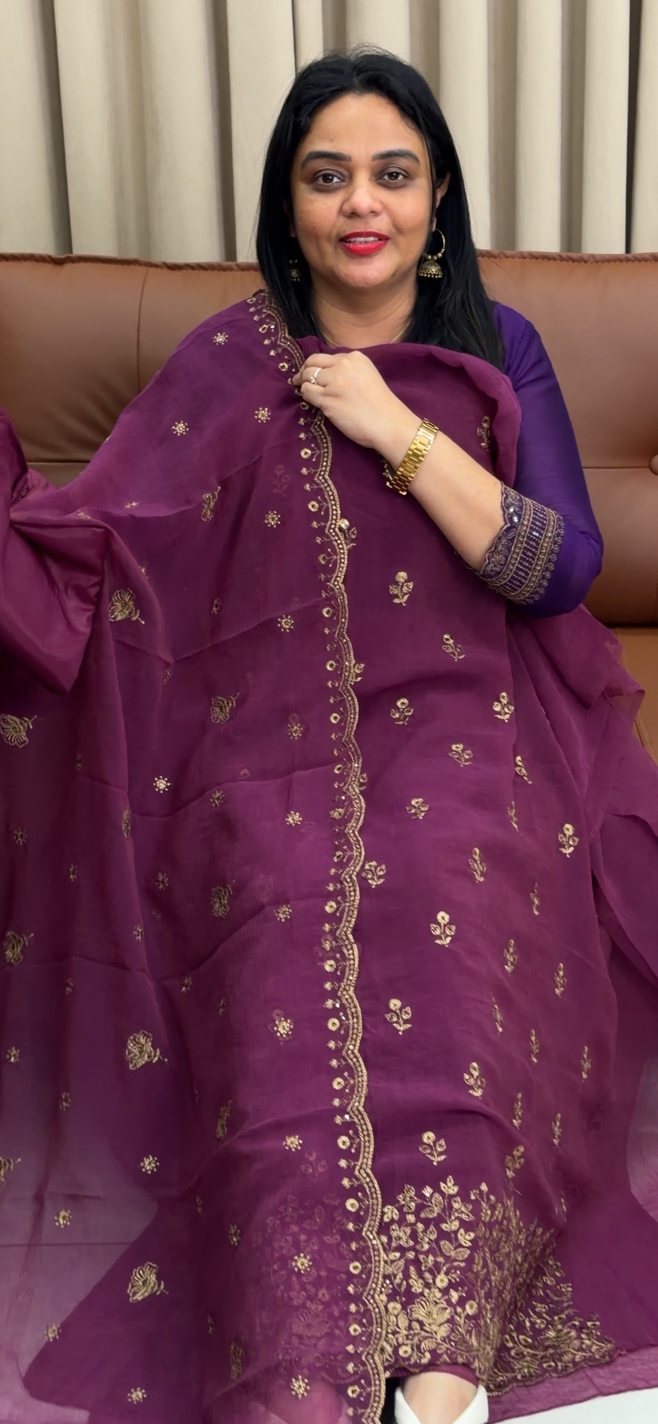 CRUSHED SILK UNSTITCHED SALWAR SUITS - IHA 34190