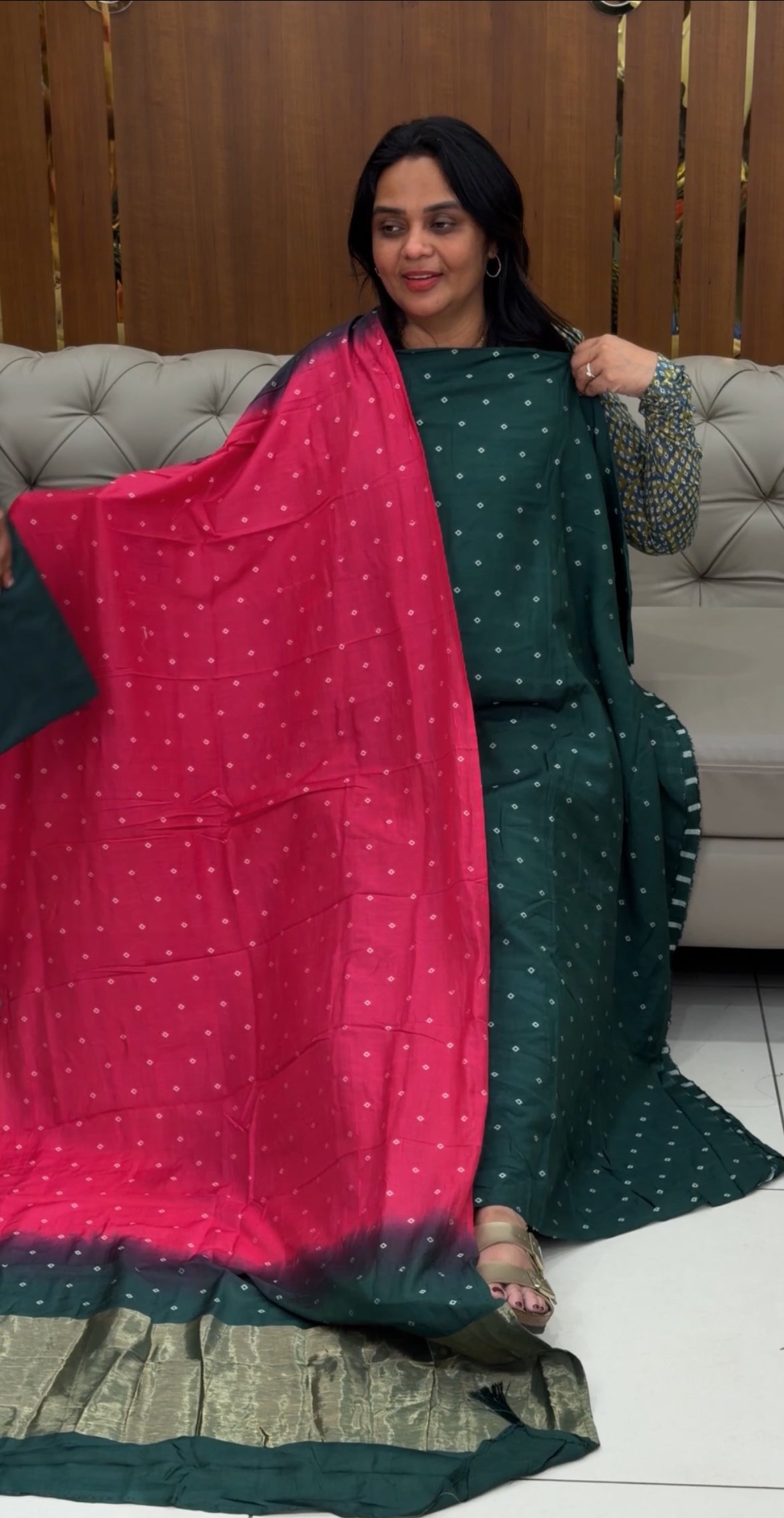 MUL CHANDERI UNSTITCHED SALWAR SUITS - IHA 30546