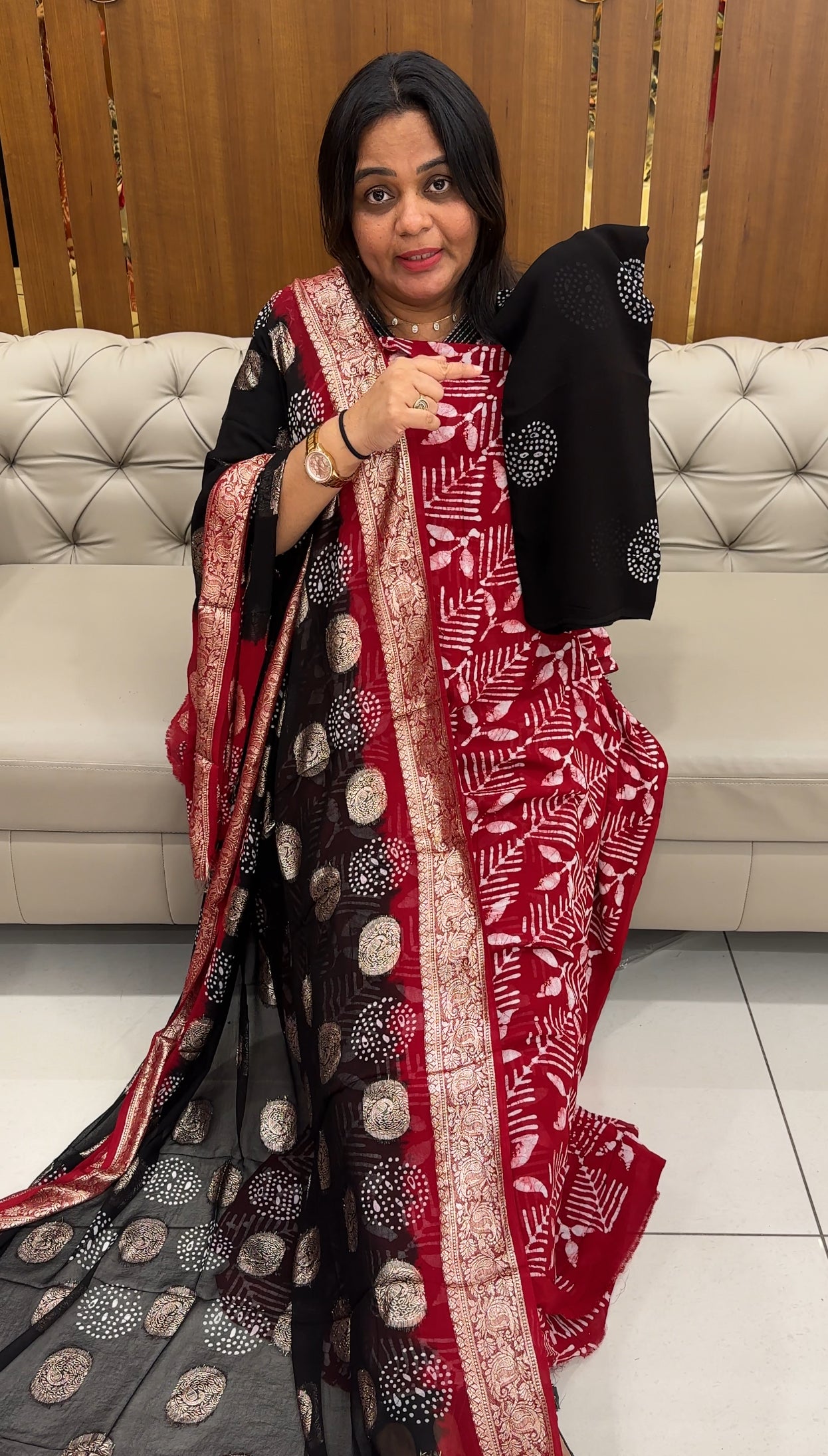 BATIK PRINTED UNSTITCHED SALWAR SUITS - IHA 29035