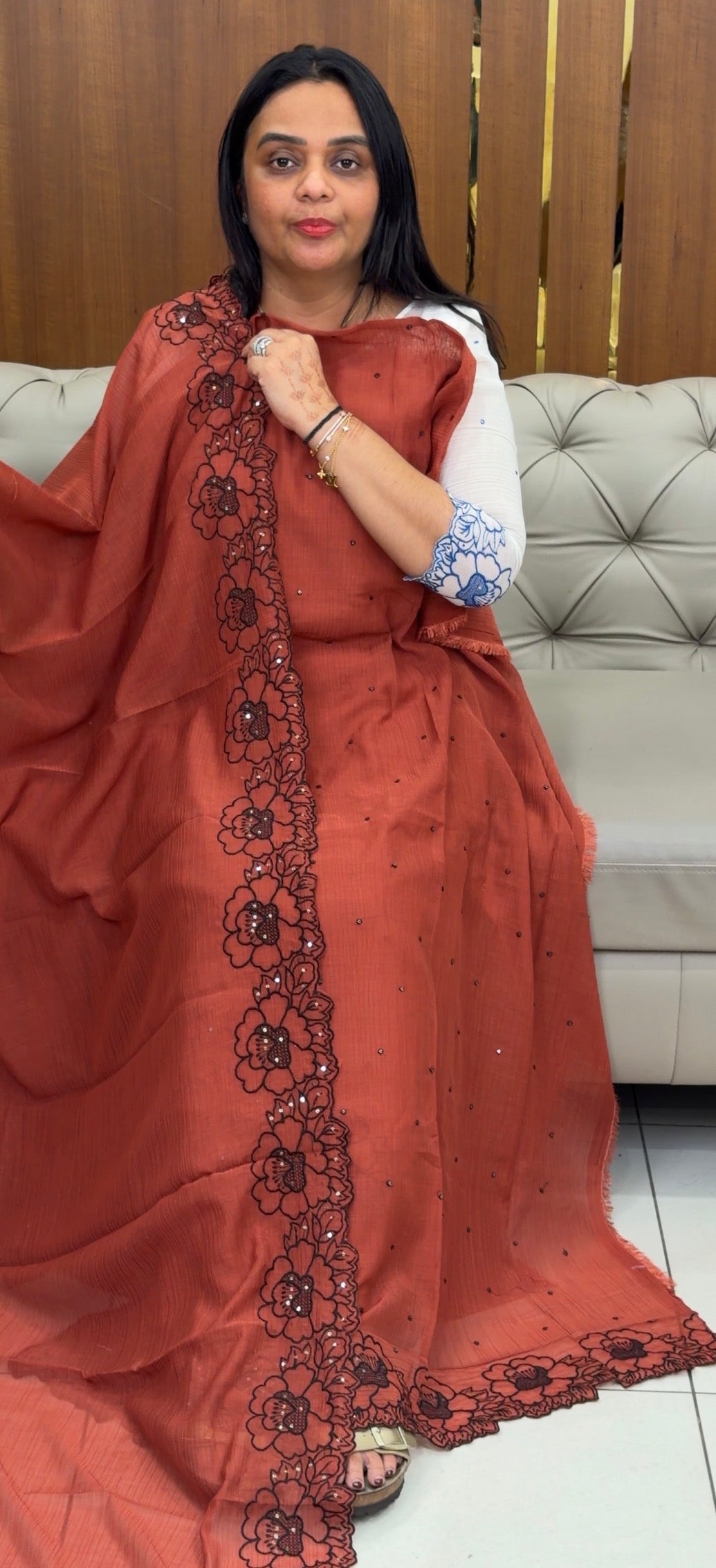 MUL CRUSHED UNSTITCHED SALWAR SUITS - IHA 32913