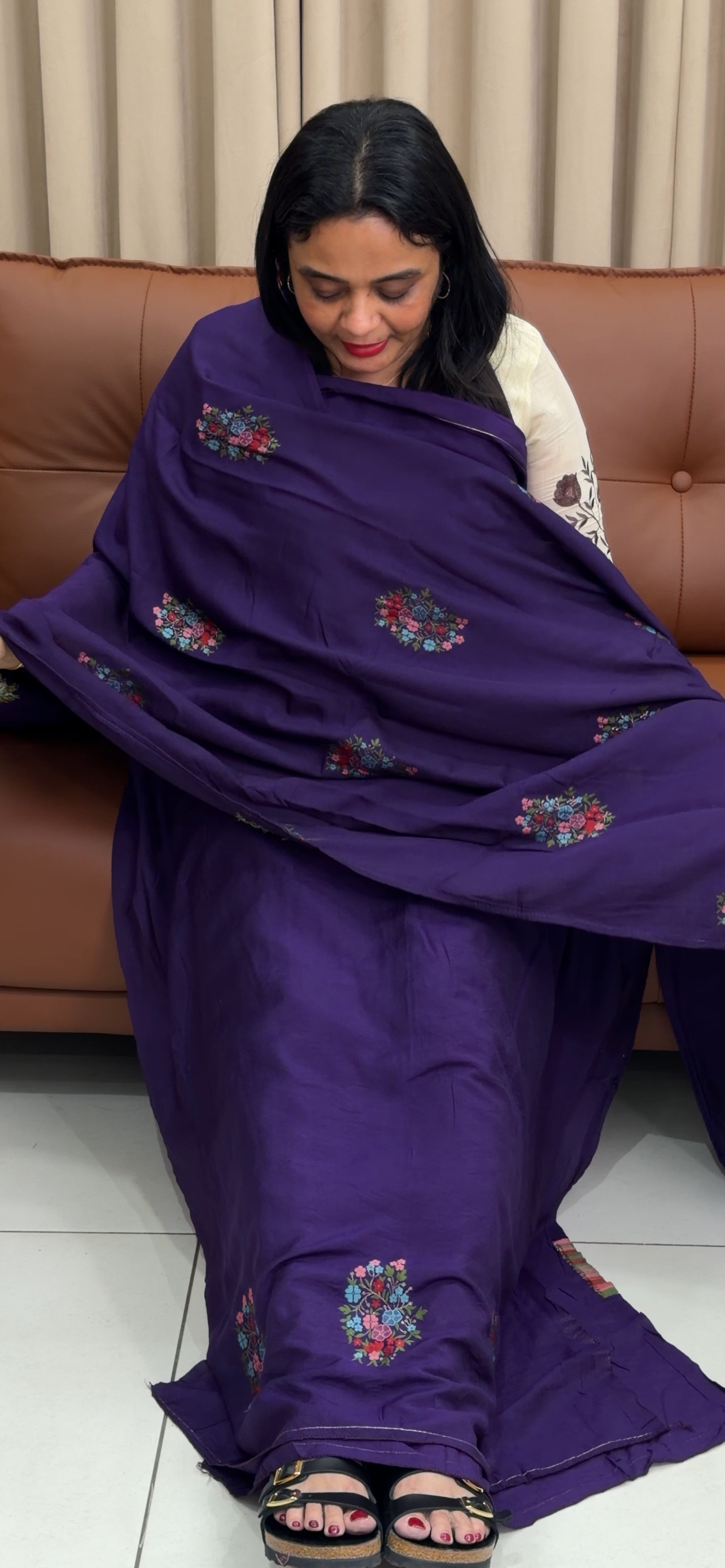 MUL CHANDERI UNSTITCHED SALWAR SUITS - IHA 34063