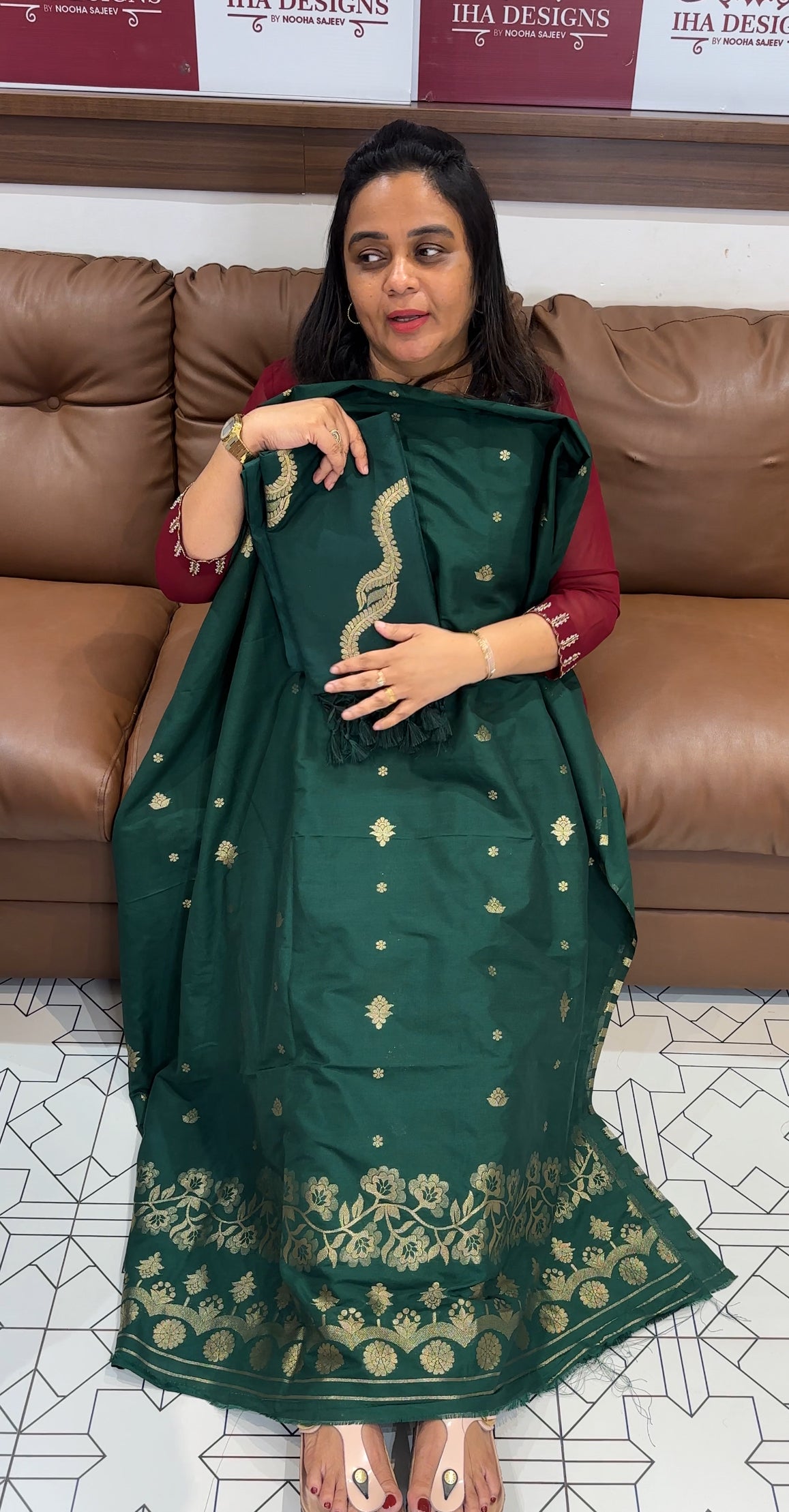 BANARASI UNSTITCHED SALWAR SUITS - IHA 28109