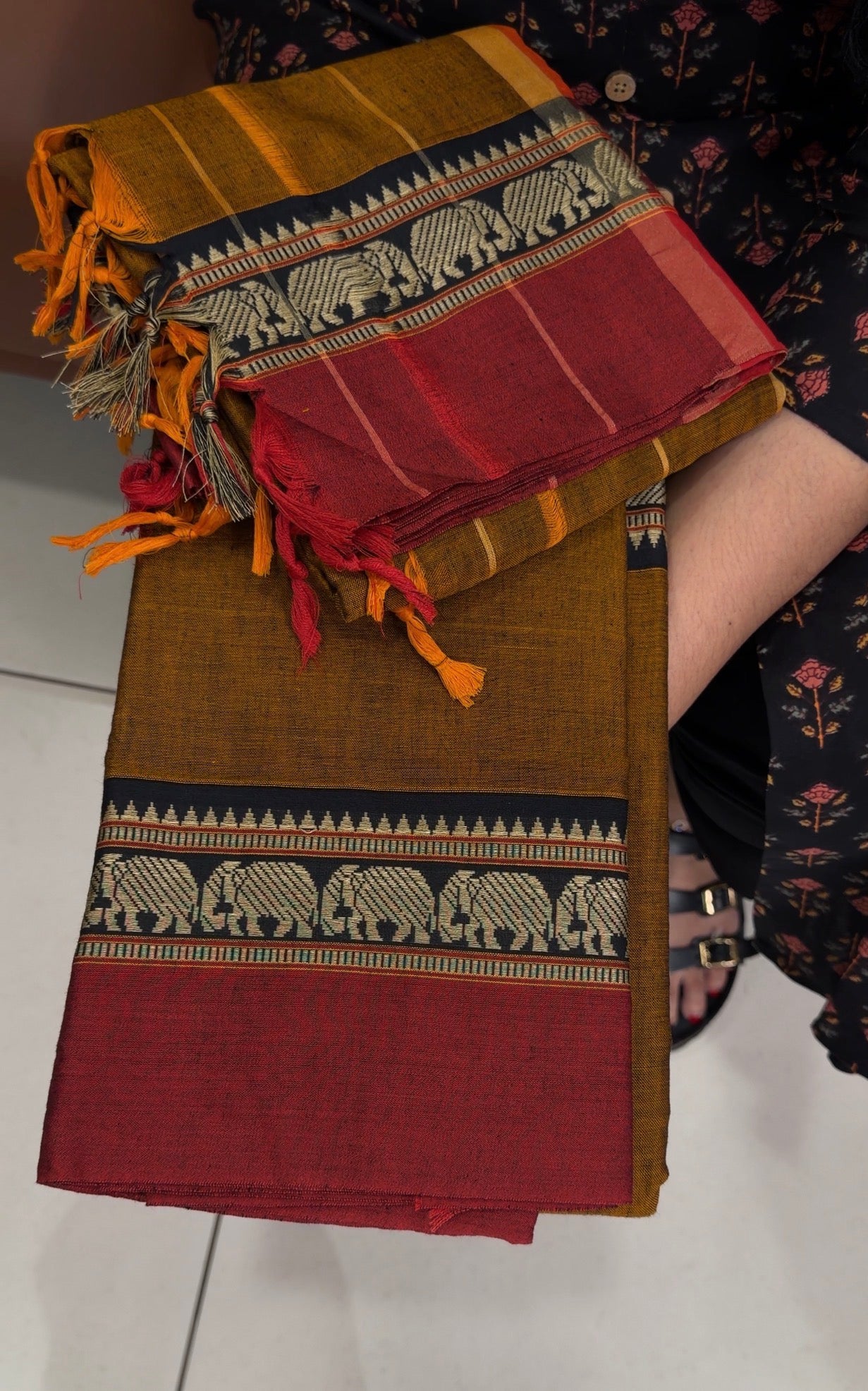 HANDLOOM COTTON UNSTITCHED SALWAR SUITS - IHA 34541