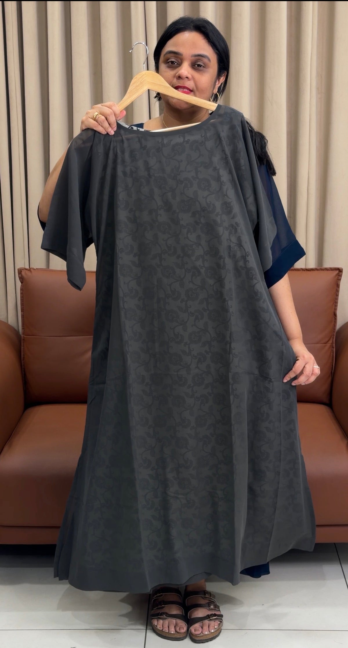 IHA'S IN-HOUSE PRINTED ALINE TOP AND INNER  - IHA 36095