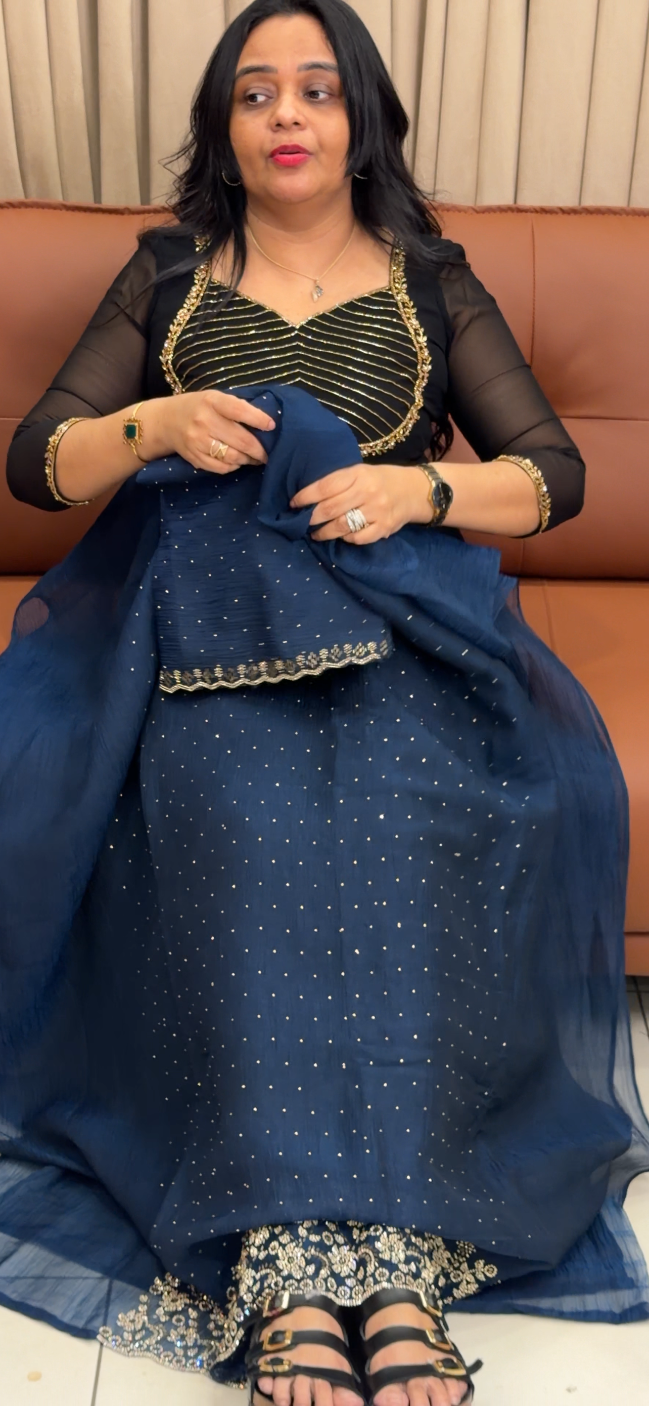 CRUSEHD BANARASI  UNSTITCHED SALWAR SUITS - IHA 35089