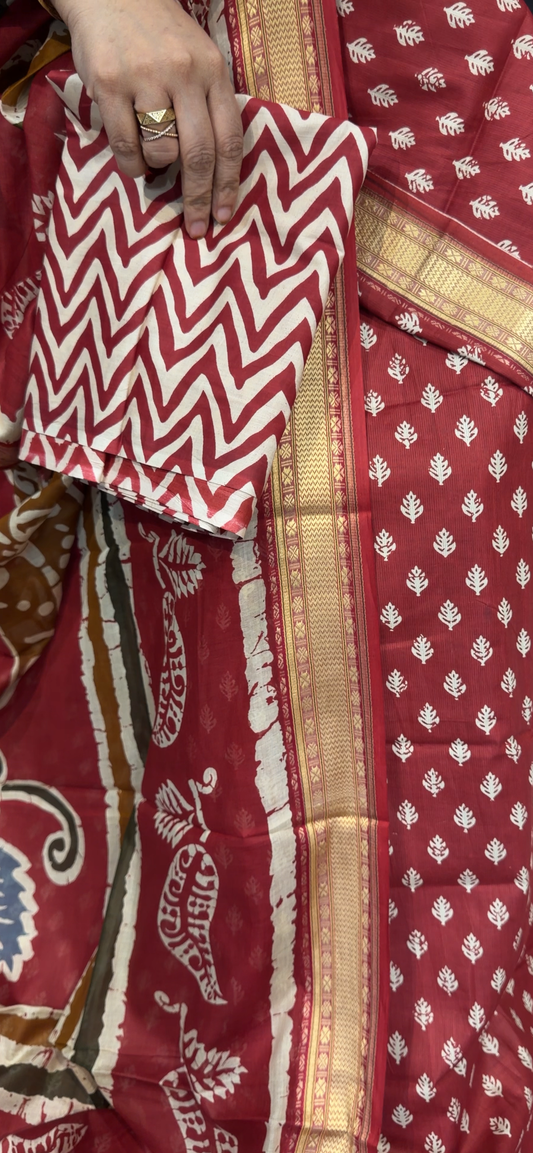 COTTON UNSTITCHED SALWAR SUITS - IHA 33314