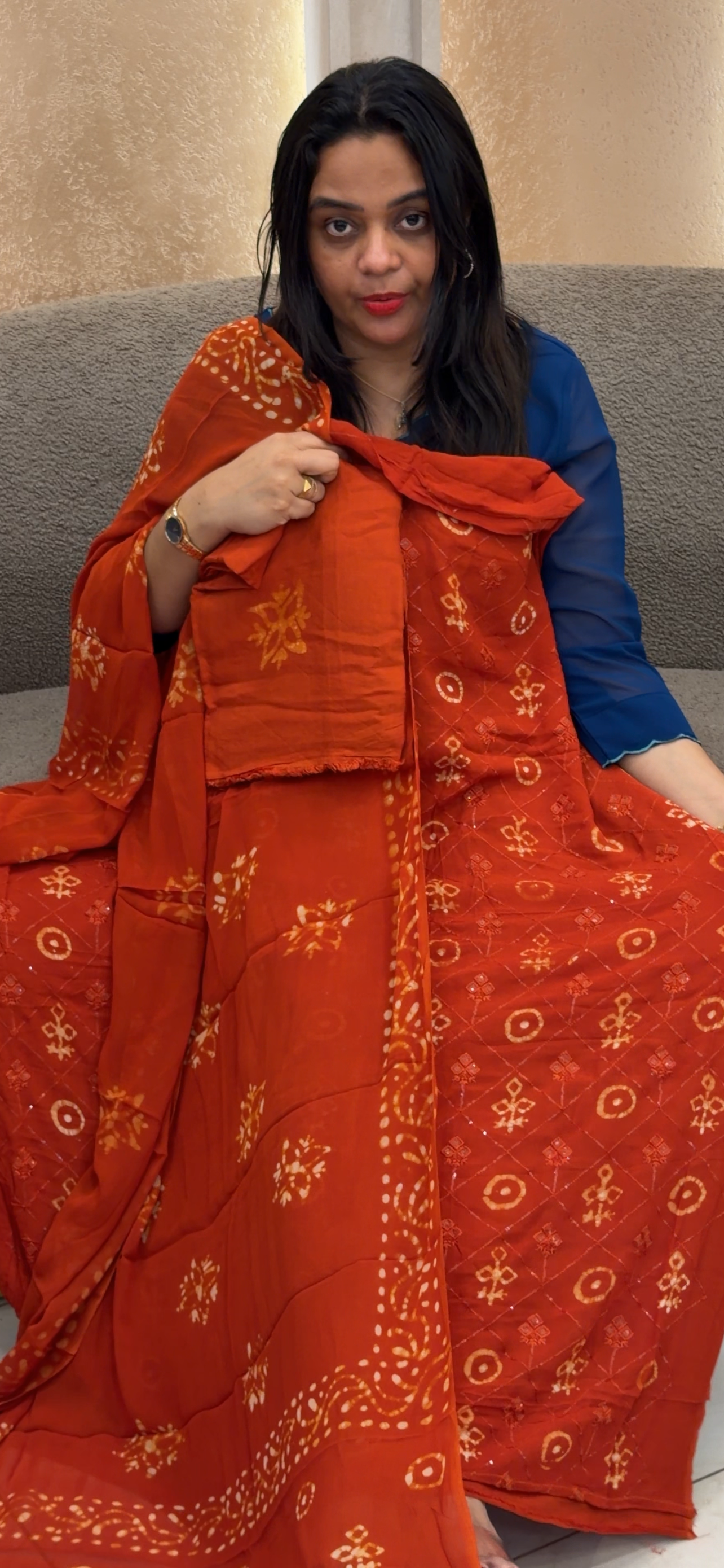 VISCOSE GEORGETTE UNSTITCHED SALWAR SUITS - IHA 33090