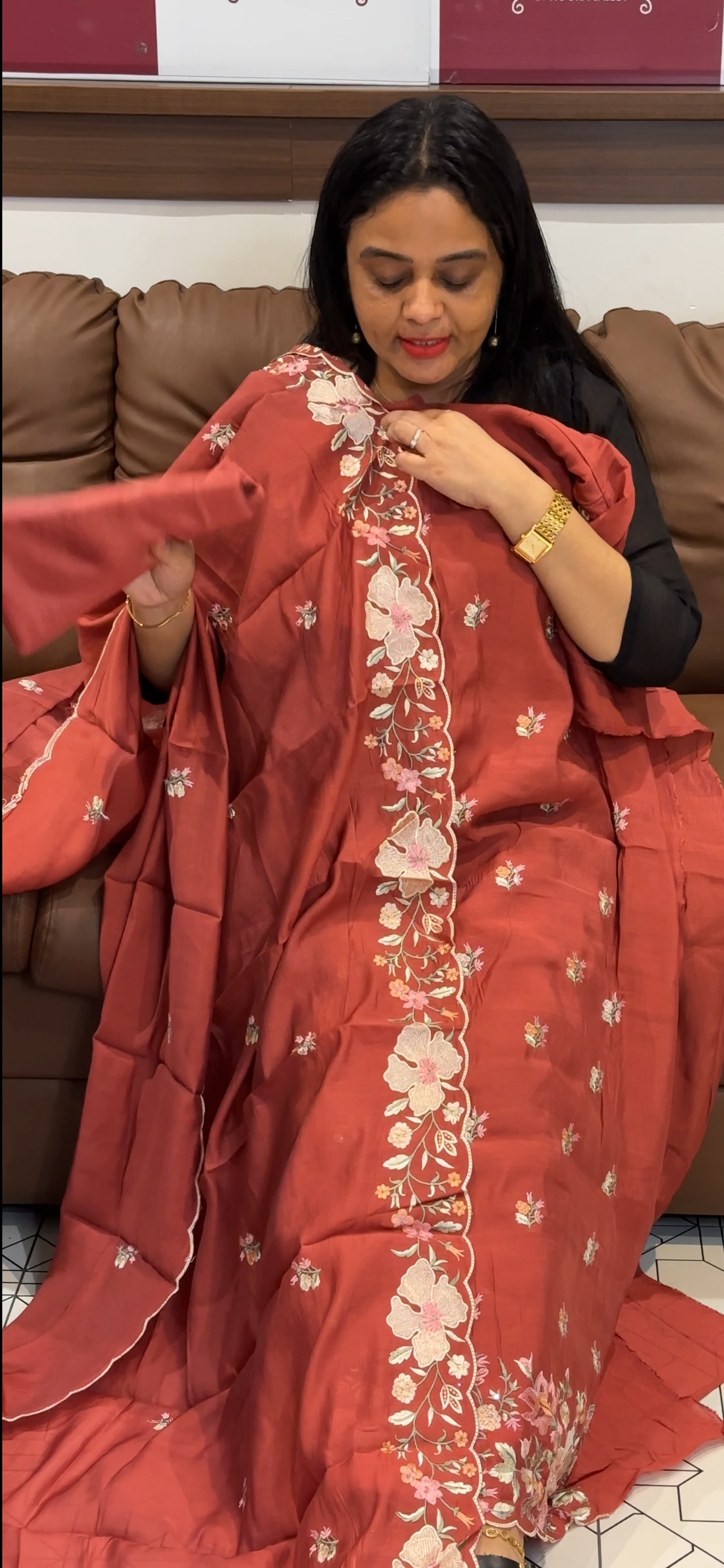 MUL CRUSHED UNSTITCHED SALWAR SUITS - IHA 35595