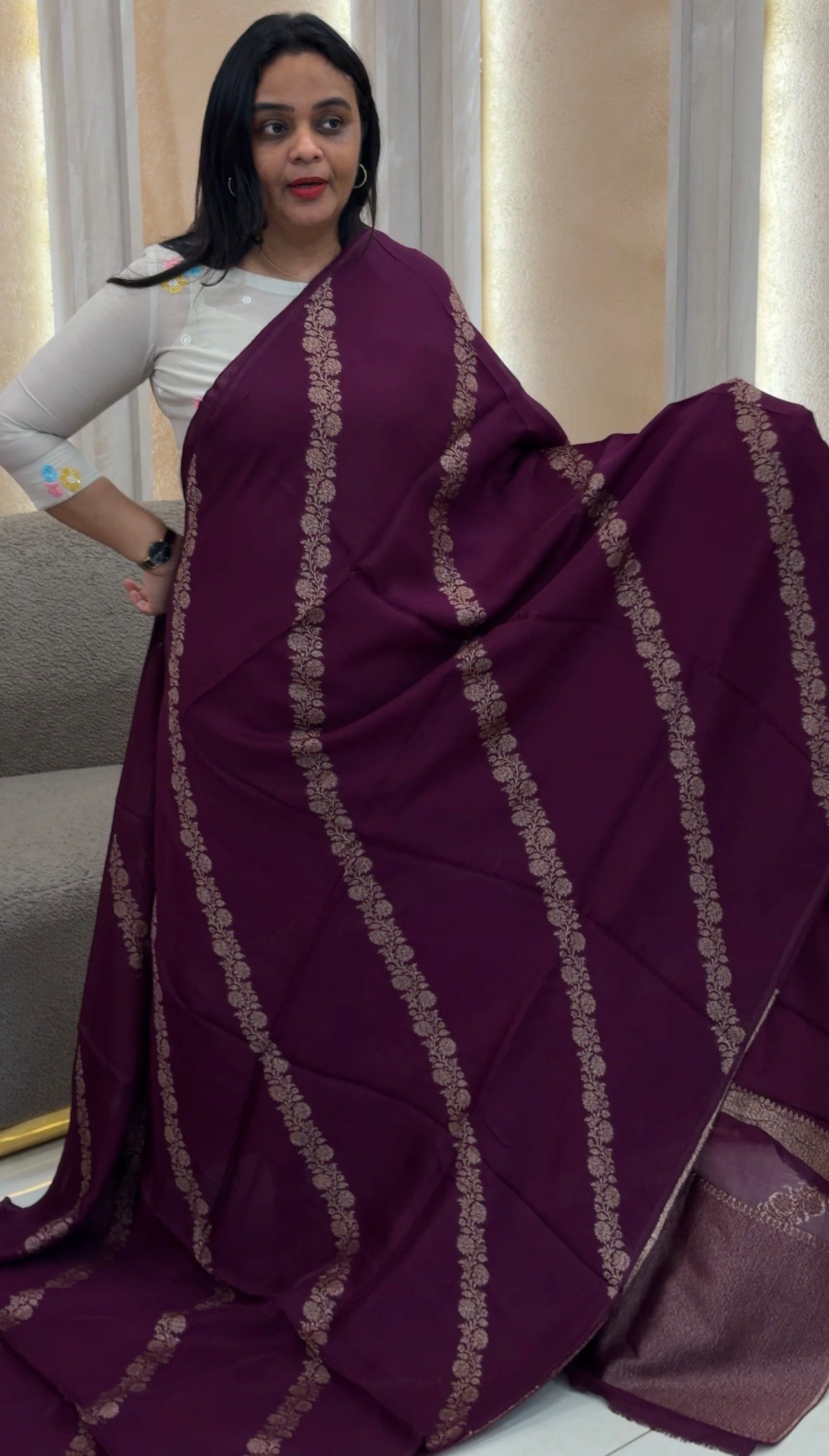 SEMI BANARASI SAREES - IHA 32946