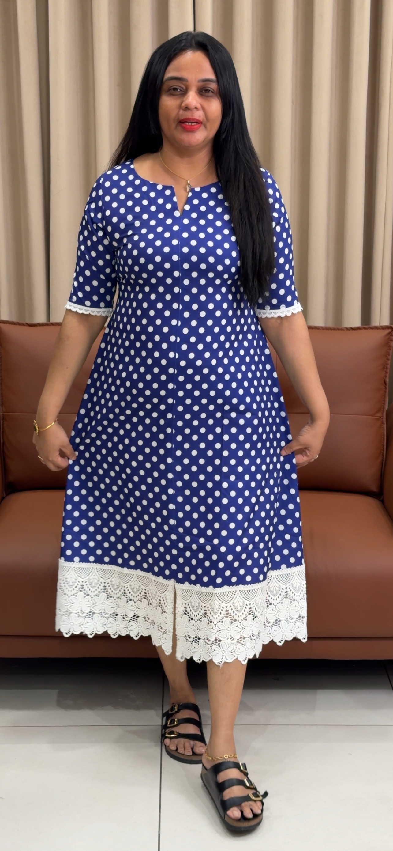 IHA'S IN-HOUSE CRAPE FROCKS - IHA 35266
