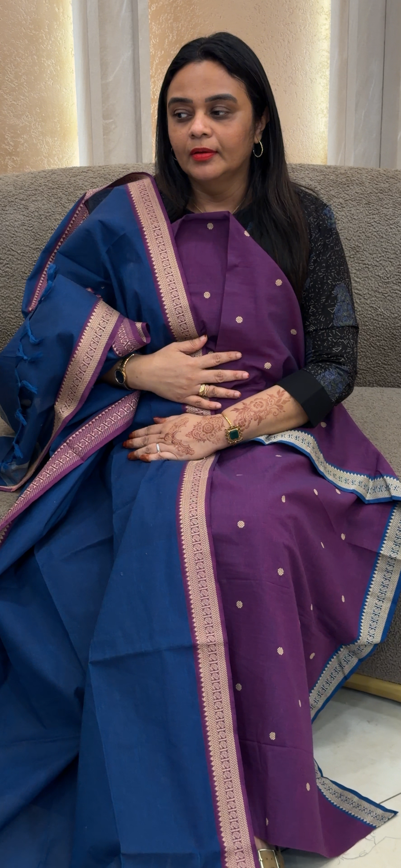 HANDLOOM COTTON UNSTITCHED SALWAR SUITS -  IHA 33324