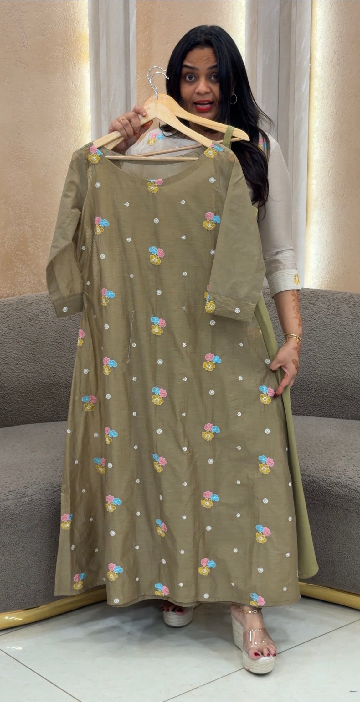 IHA'S IN-HOUSE MUL CHANDERI TOP - IHA 32947
